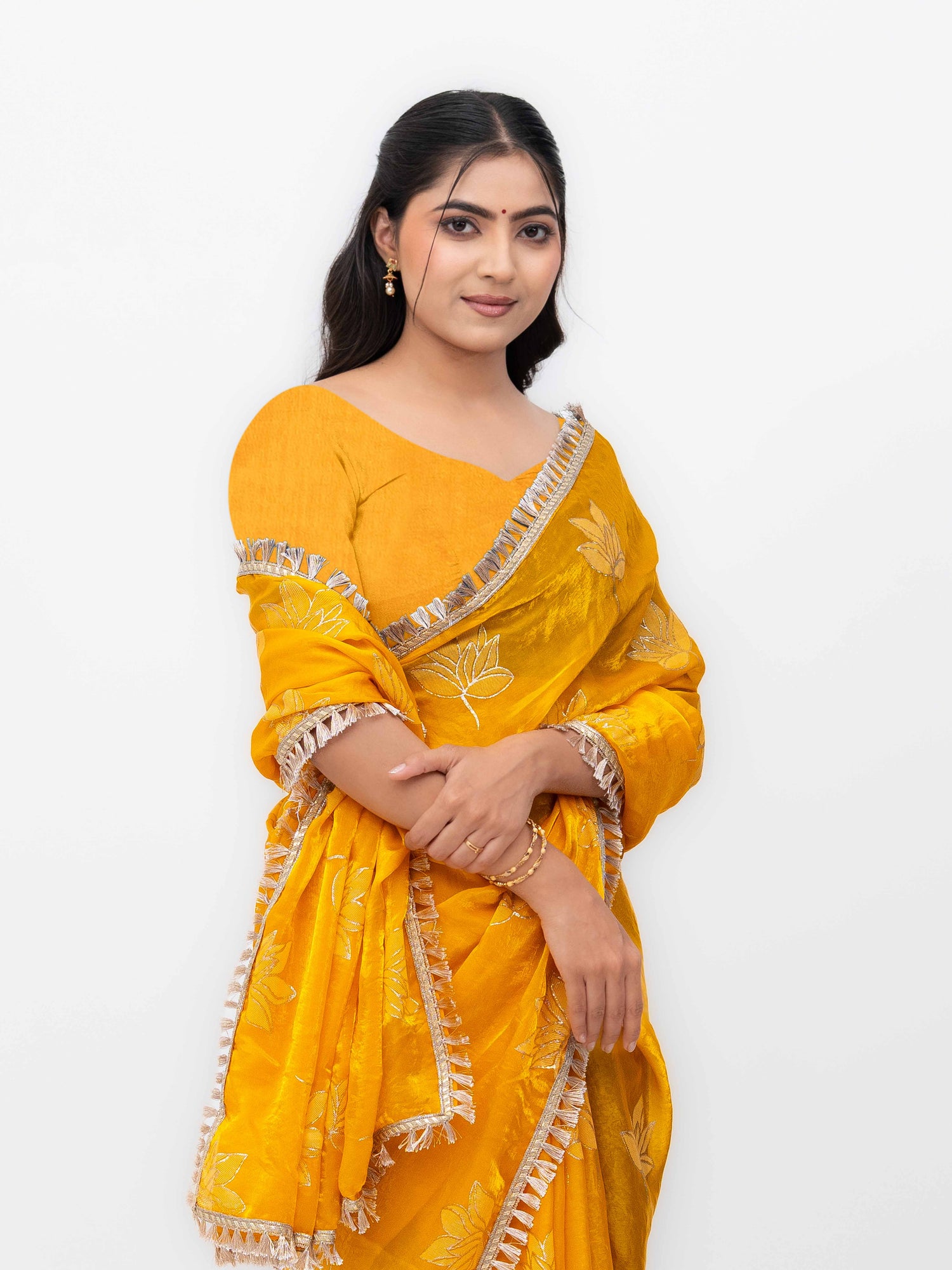 Yellow Jimmi Choo Saree