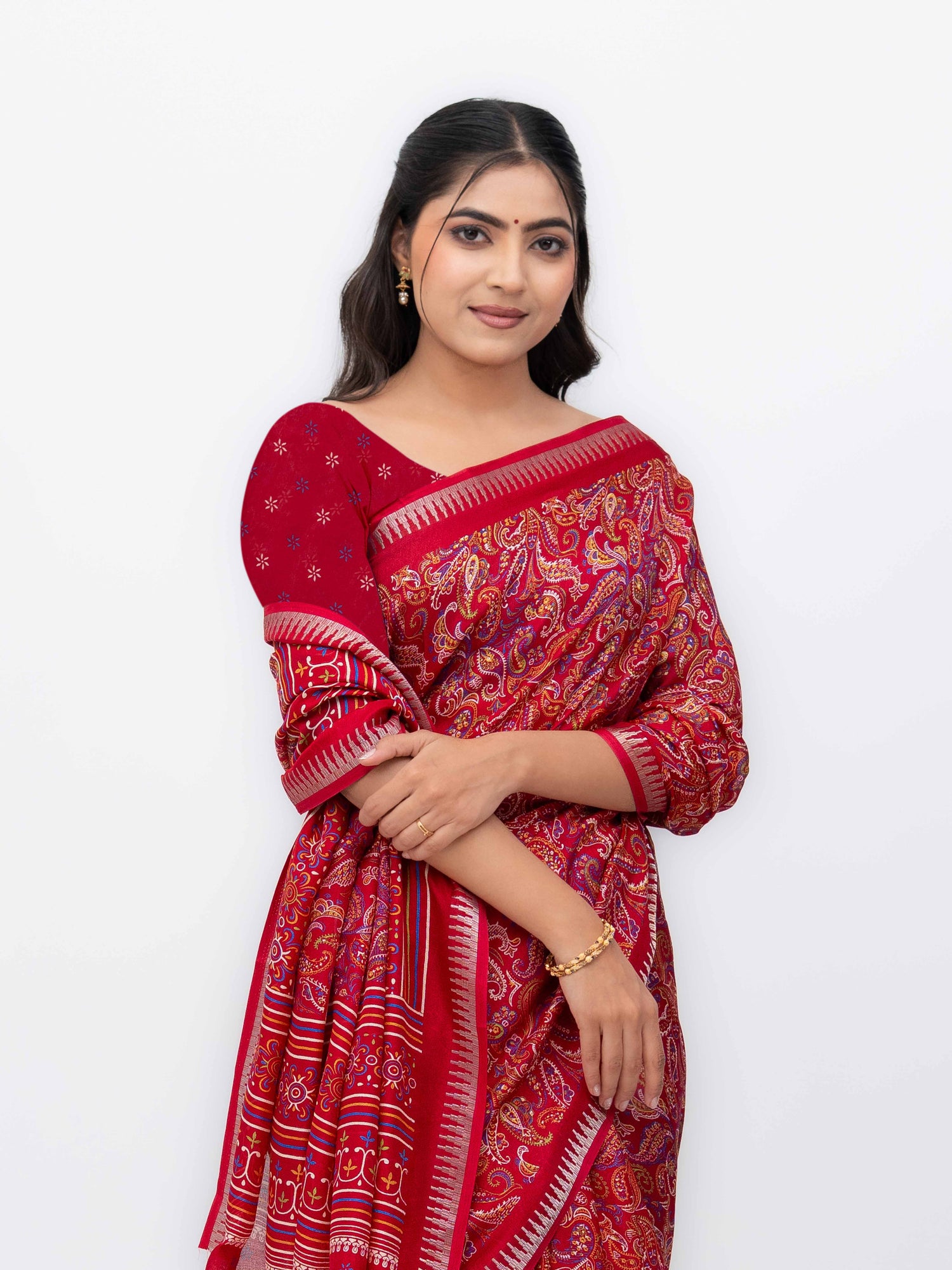 Maroon Soft Georgette Saree