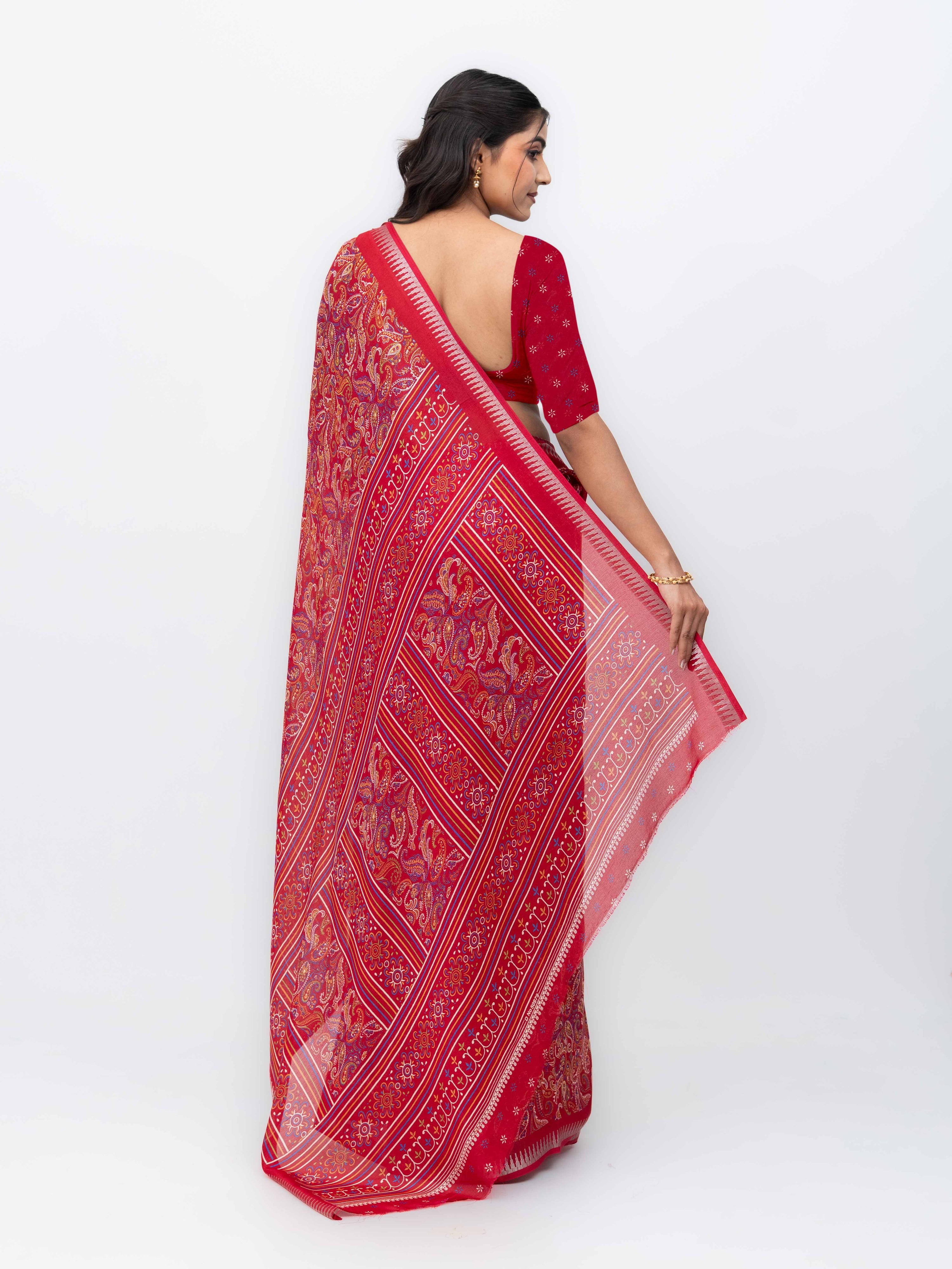 Maroon Soft Georgette Saree