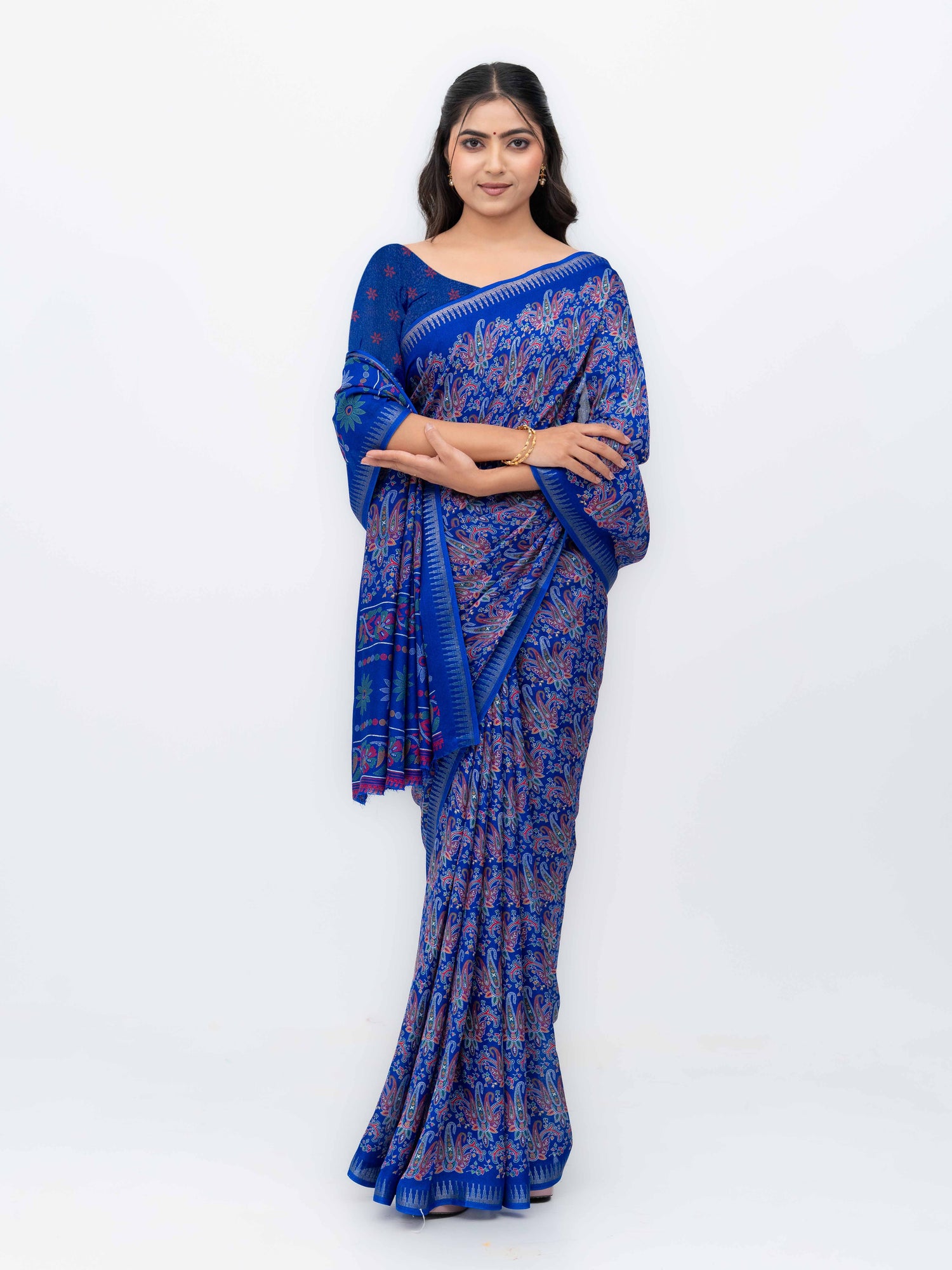Royal Blue Soft Georgette Saree