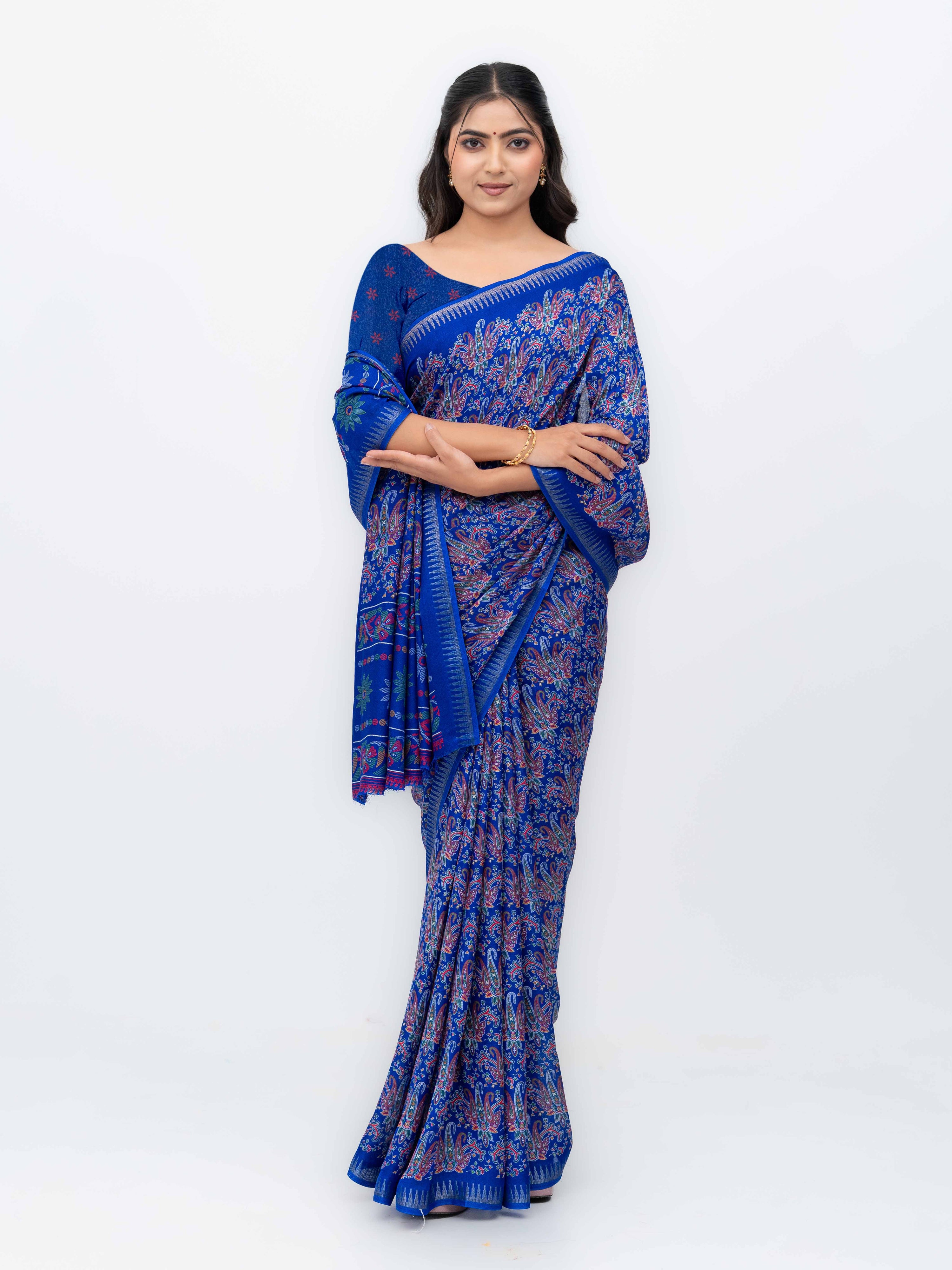 Royal Blue Soft Georgette Saree