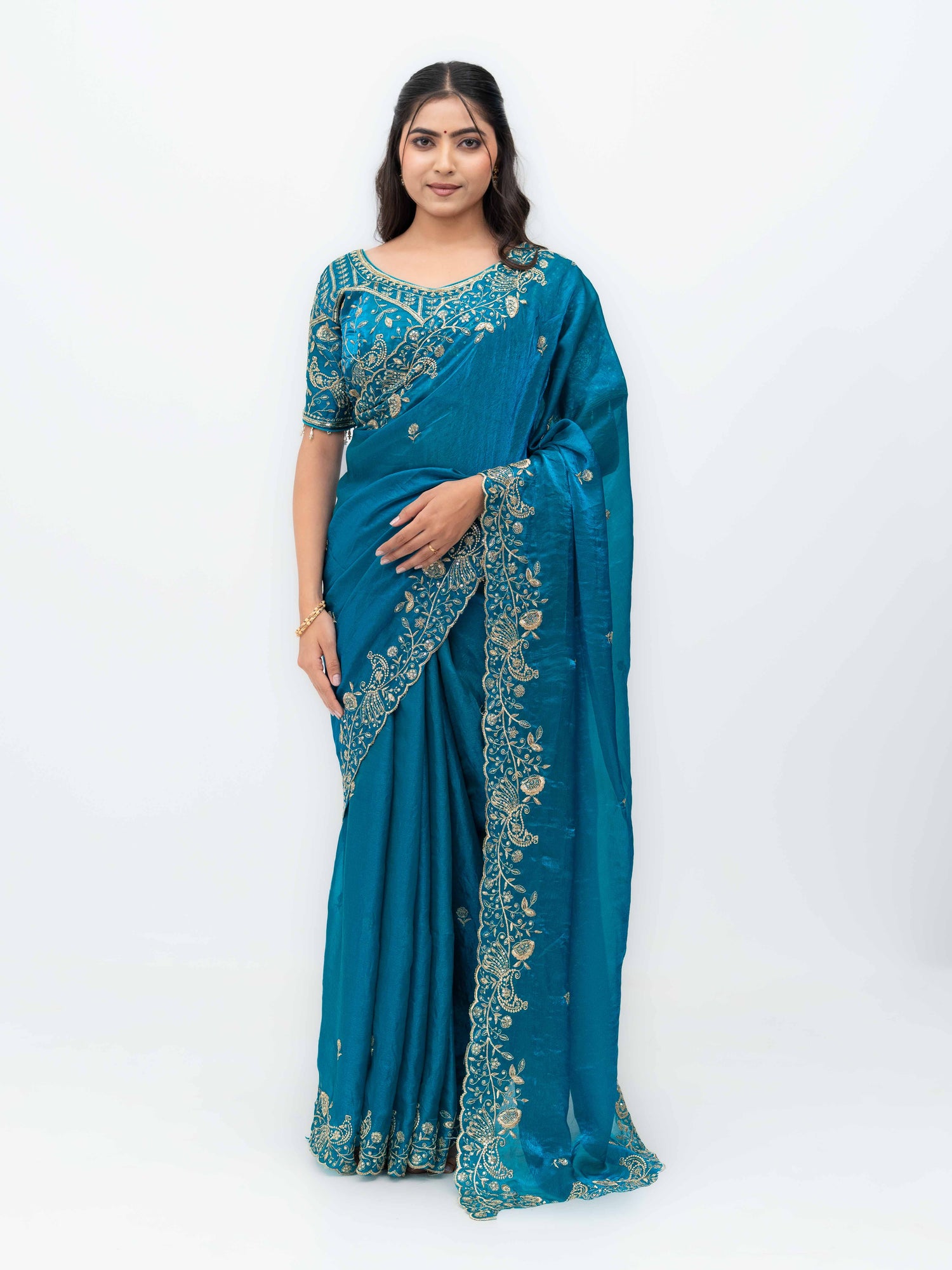Blue Jimmi Choo Saree