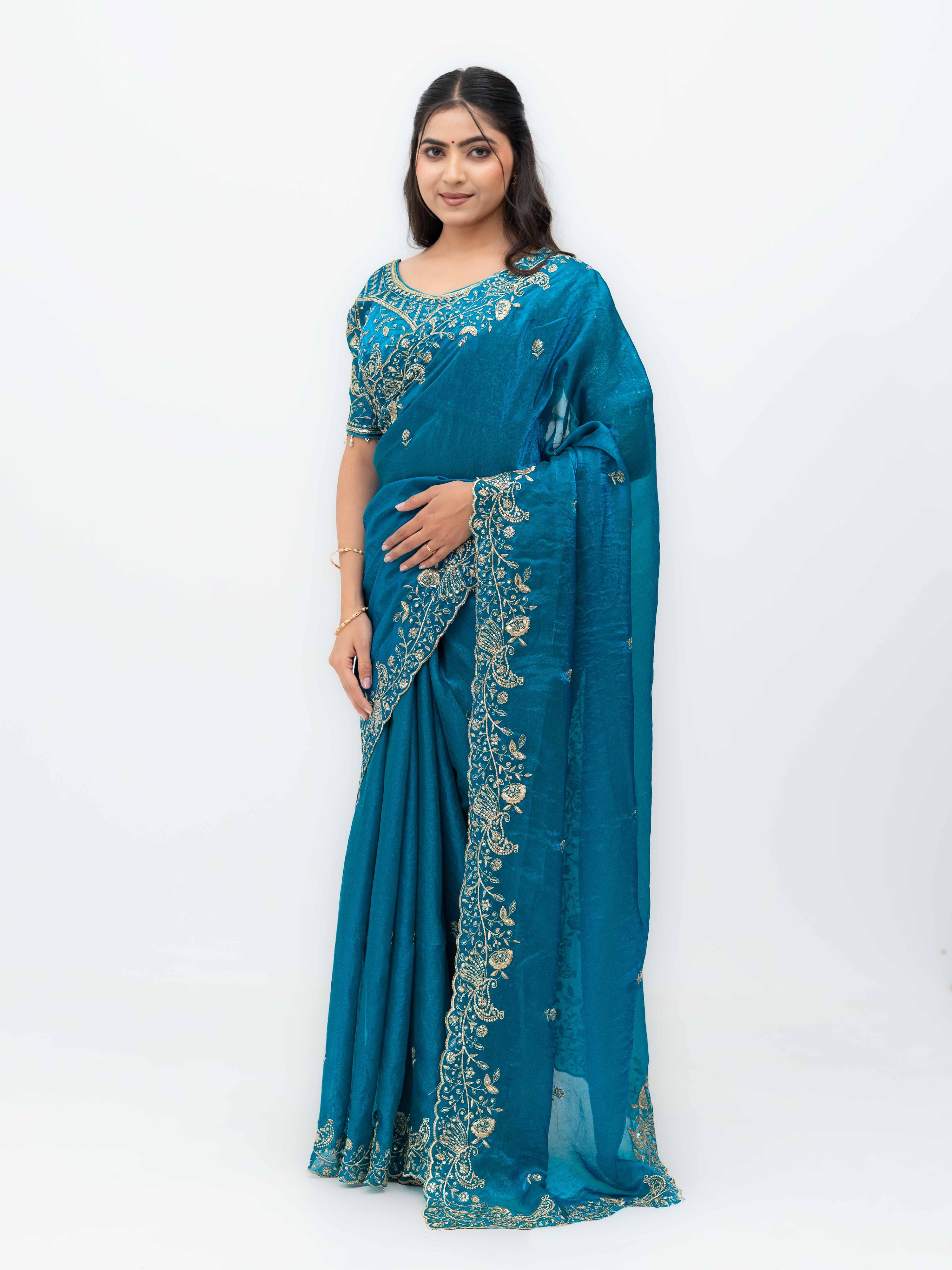 Blue Jimmi Choo Saree