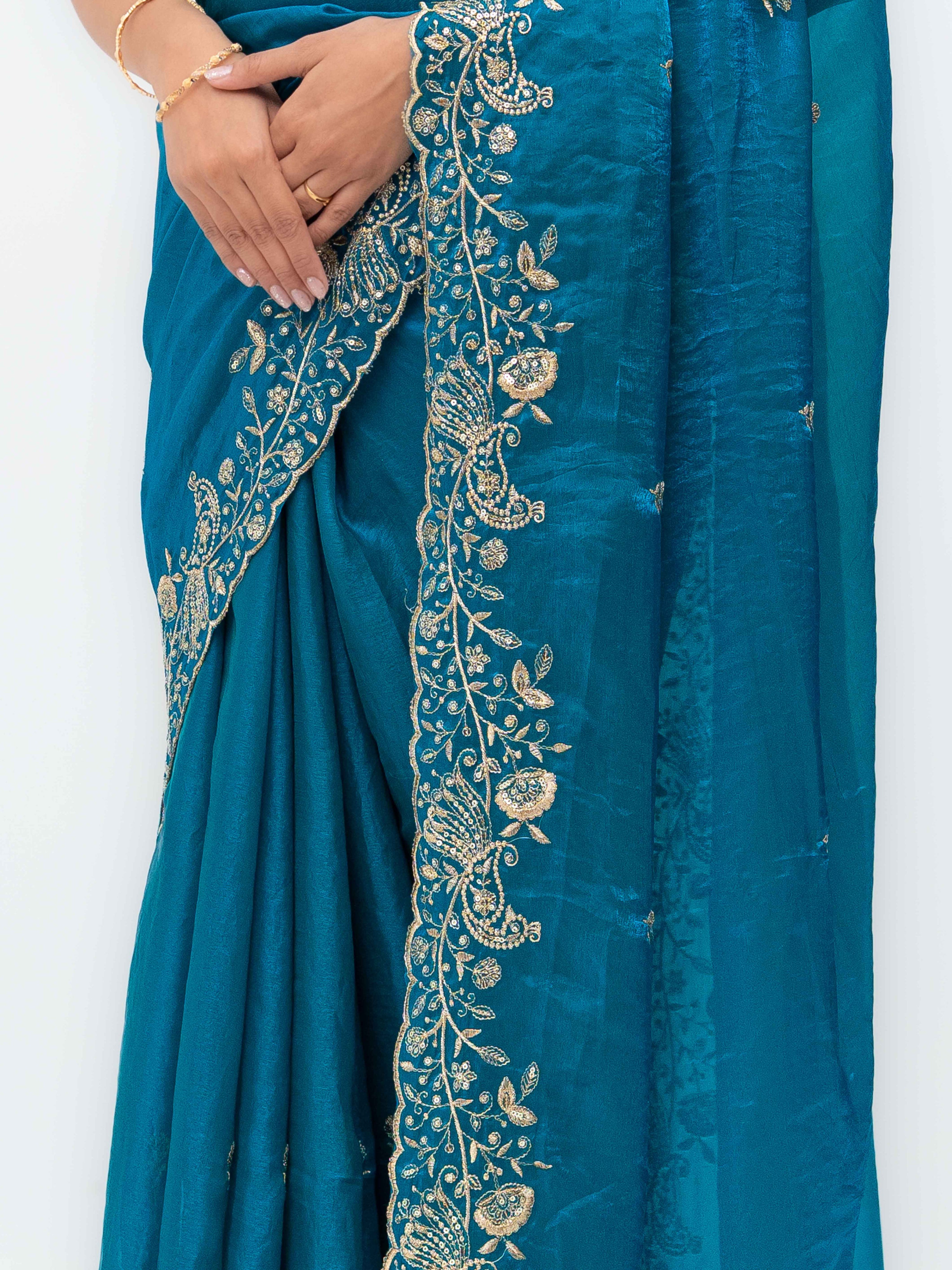 Blue Jimmi Choo Saree