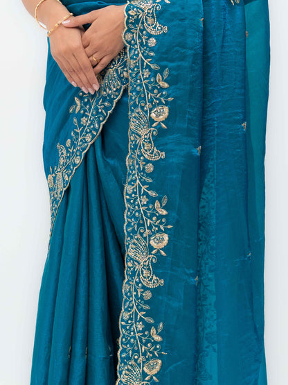 Blue Jimmi Choo Saree