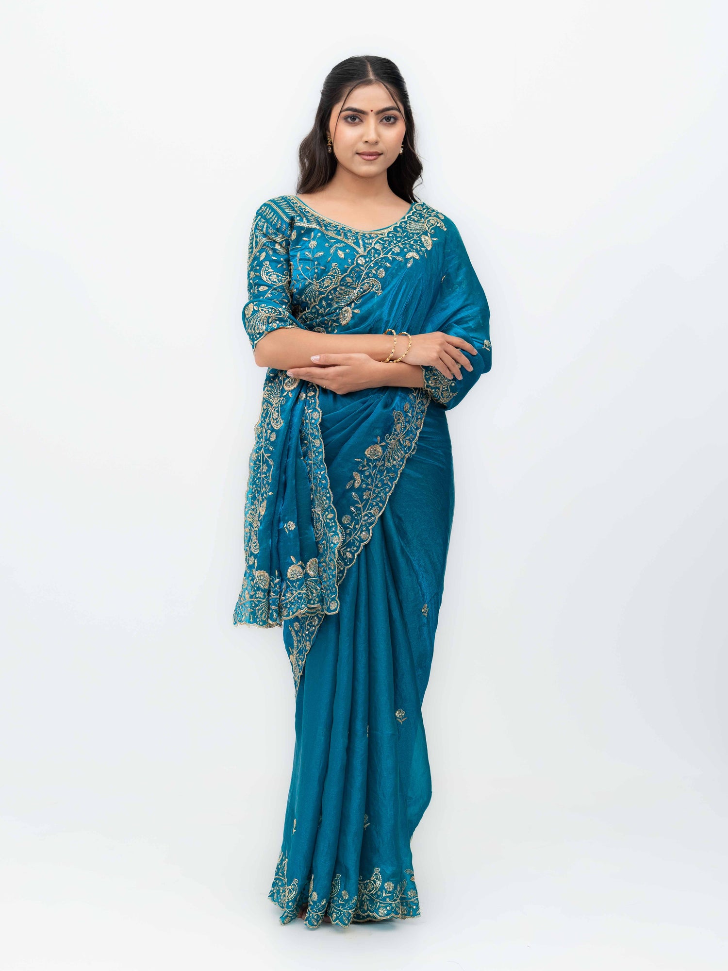 Blue Jimmi Choo Saree