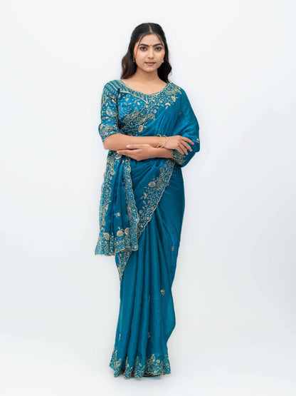 Blue Jimmi Choo Saree