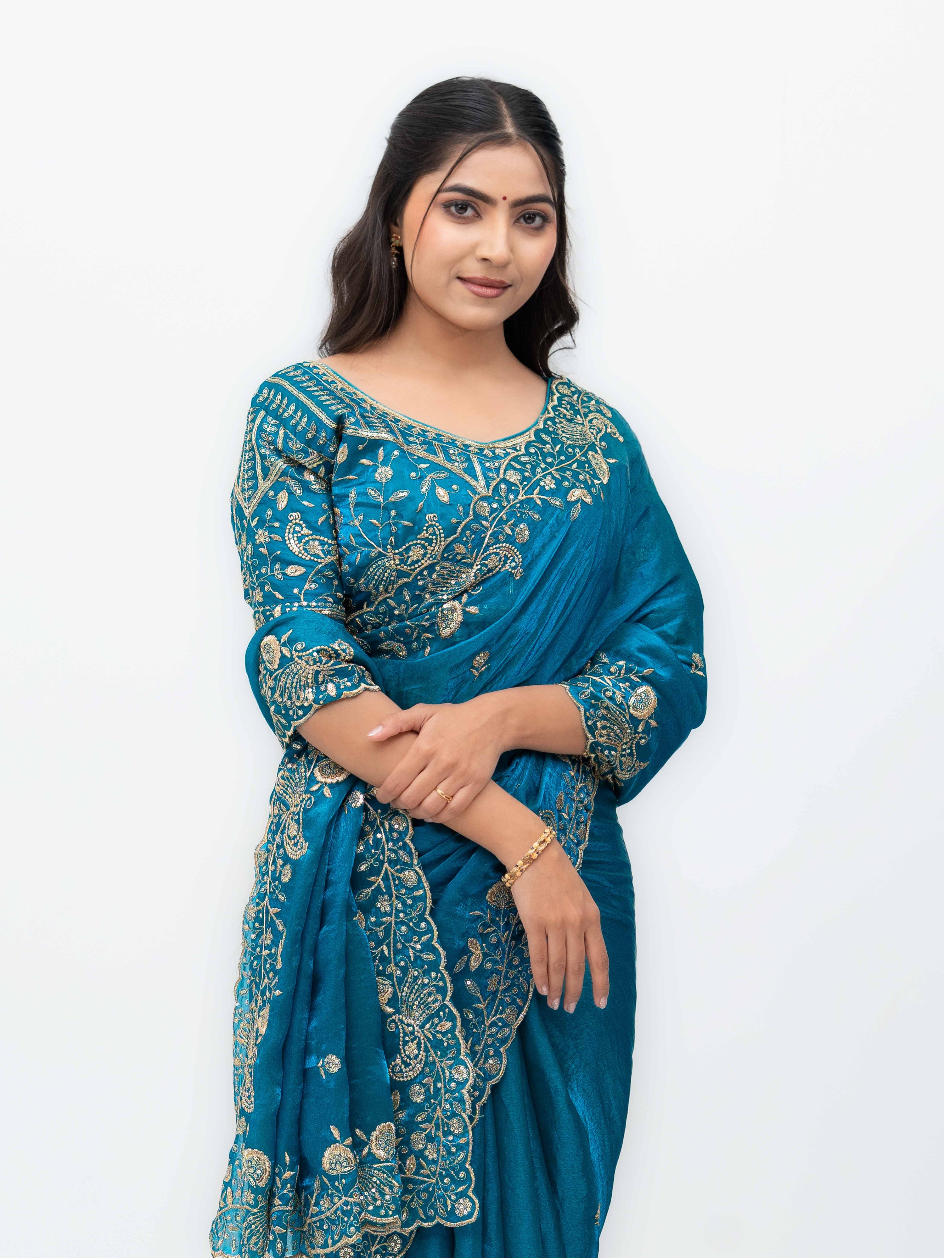 Blue Jimmi Choo Saree