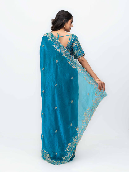 Blue Jimmi Choo Saree