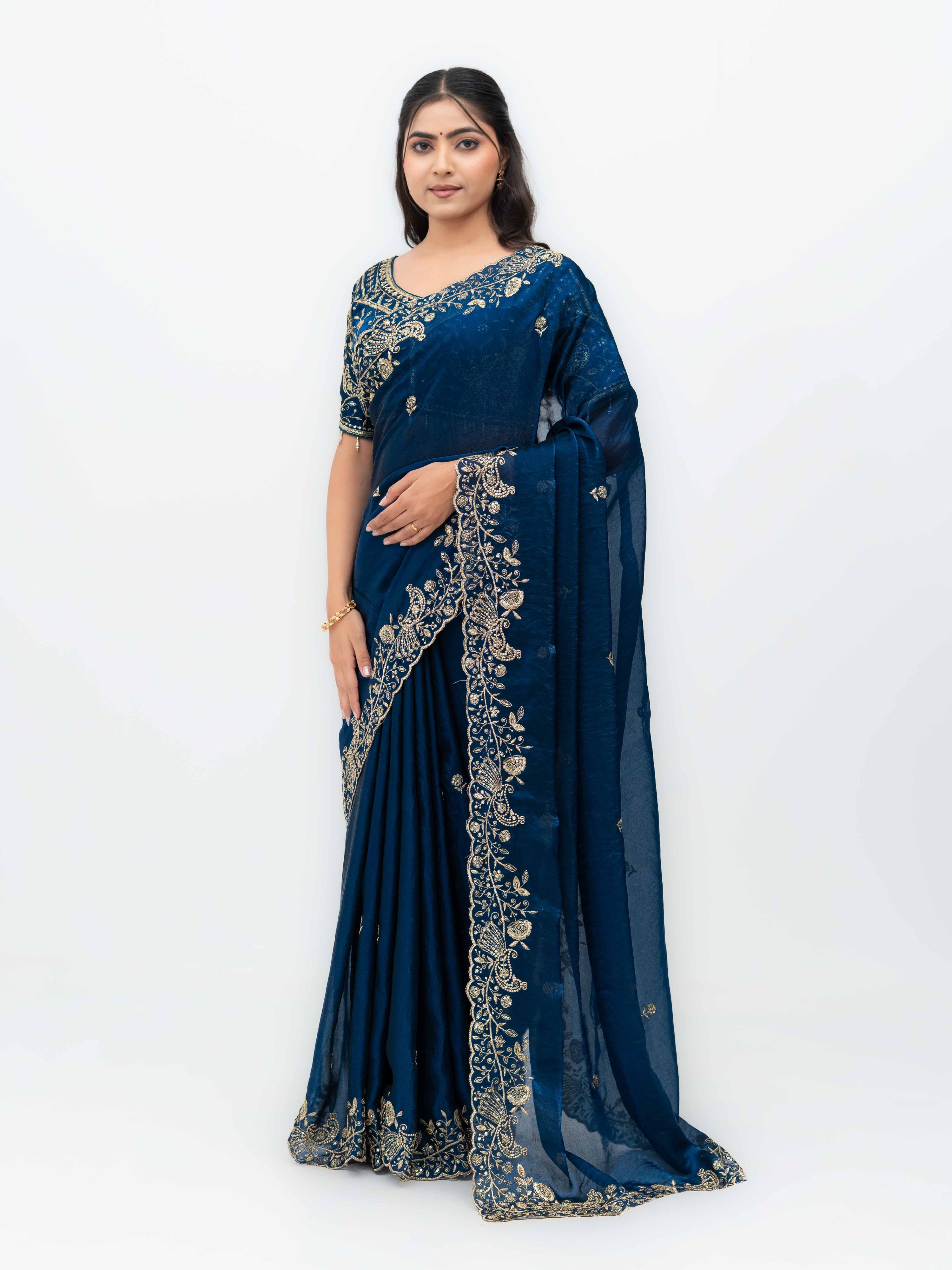 Navy Blue Jimmi Choo Saree