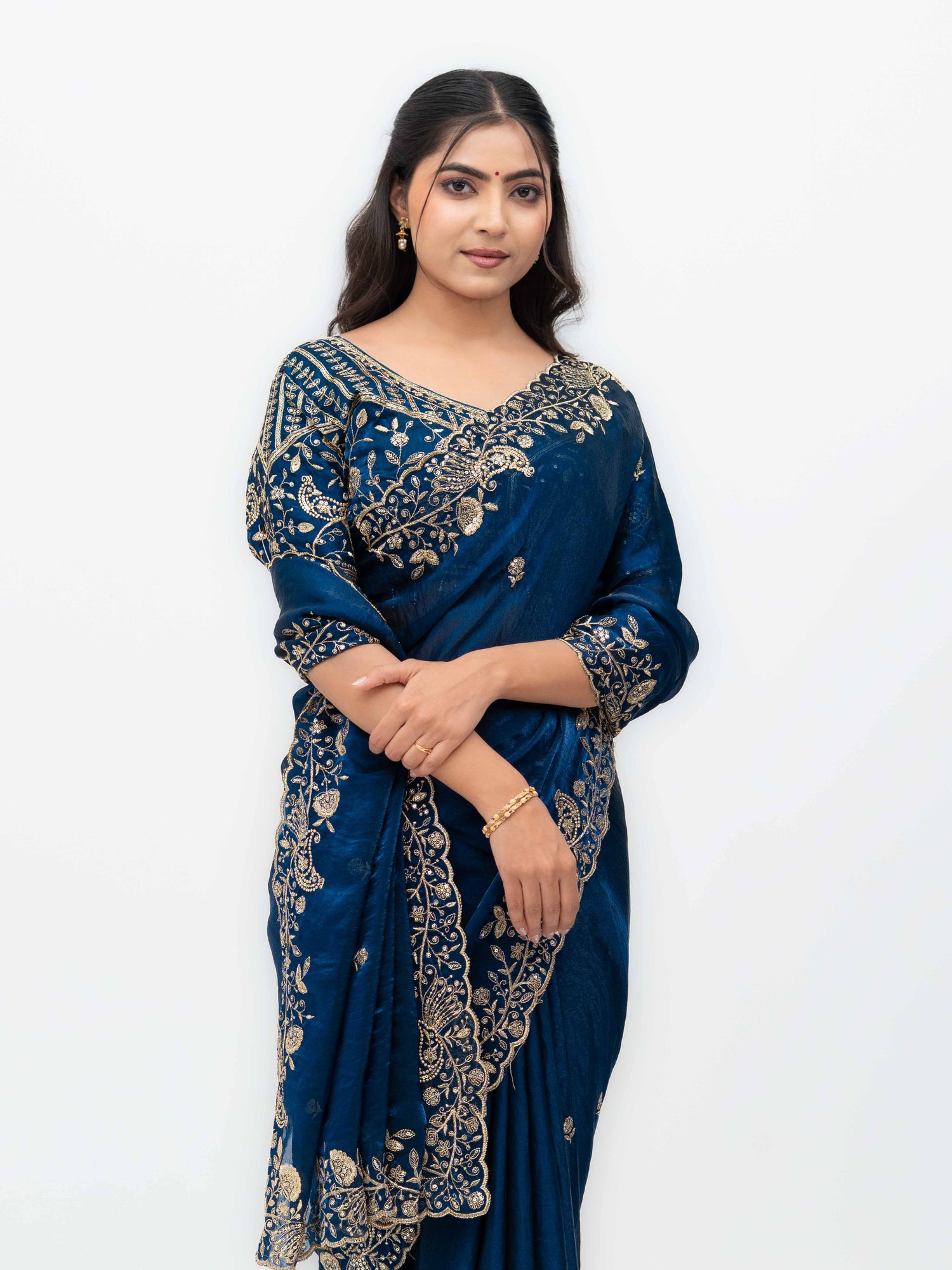 Navy Blue Jimmi Choo Saree