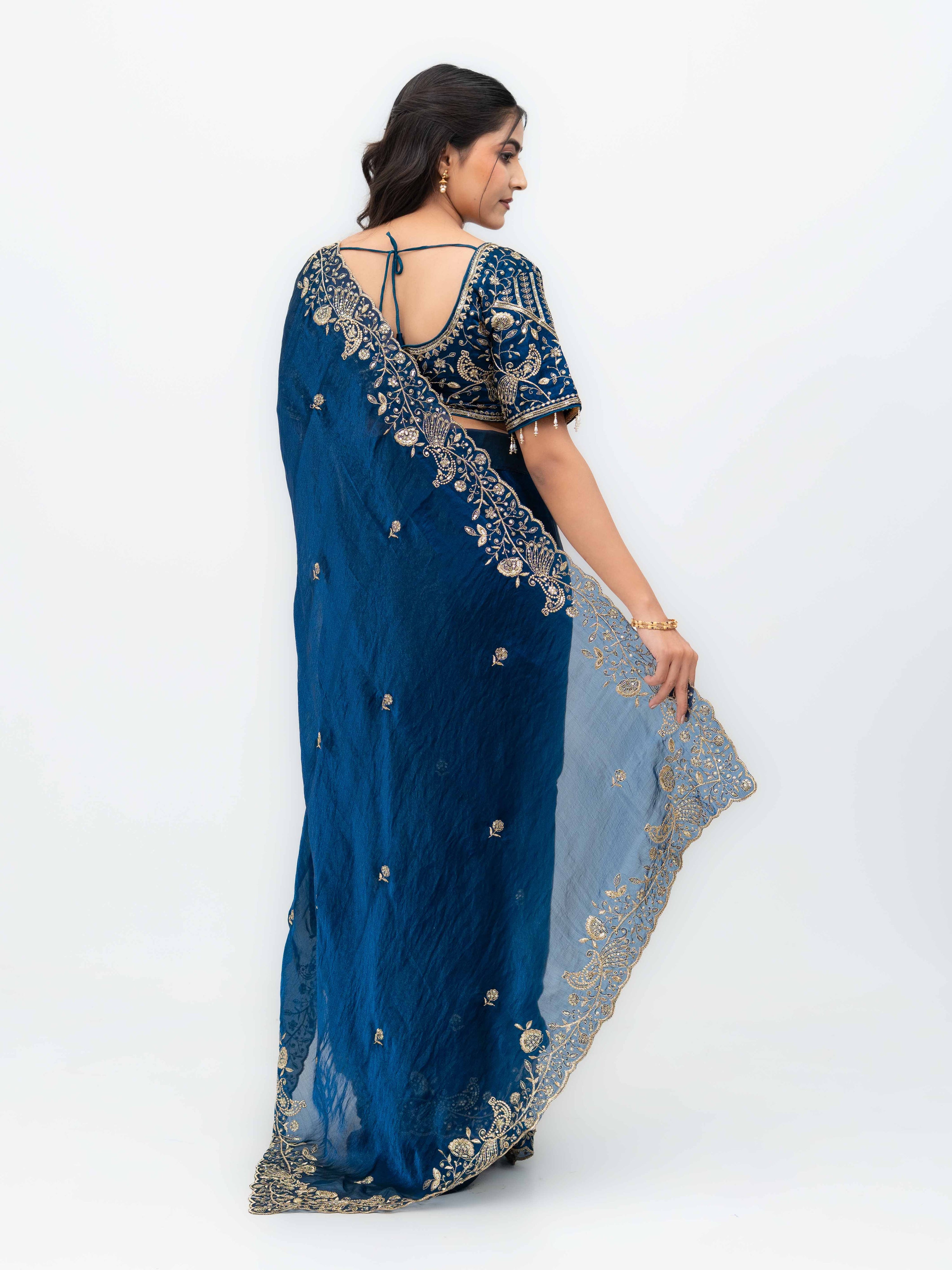 Navy Blue Jimmi Choo Saree