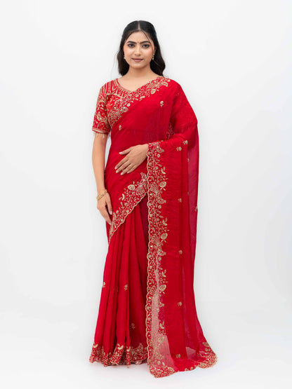 Red Jimmi Choo Saree