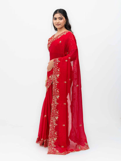 Red Jimmi Choo Saree