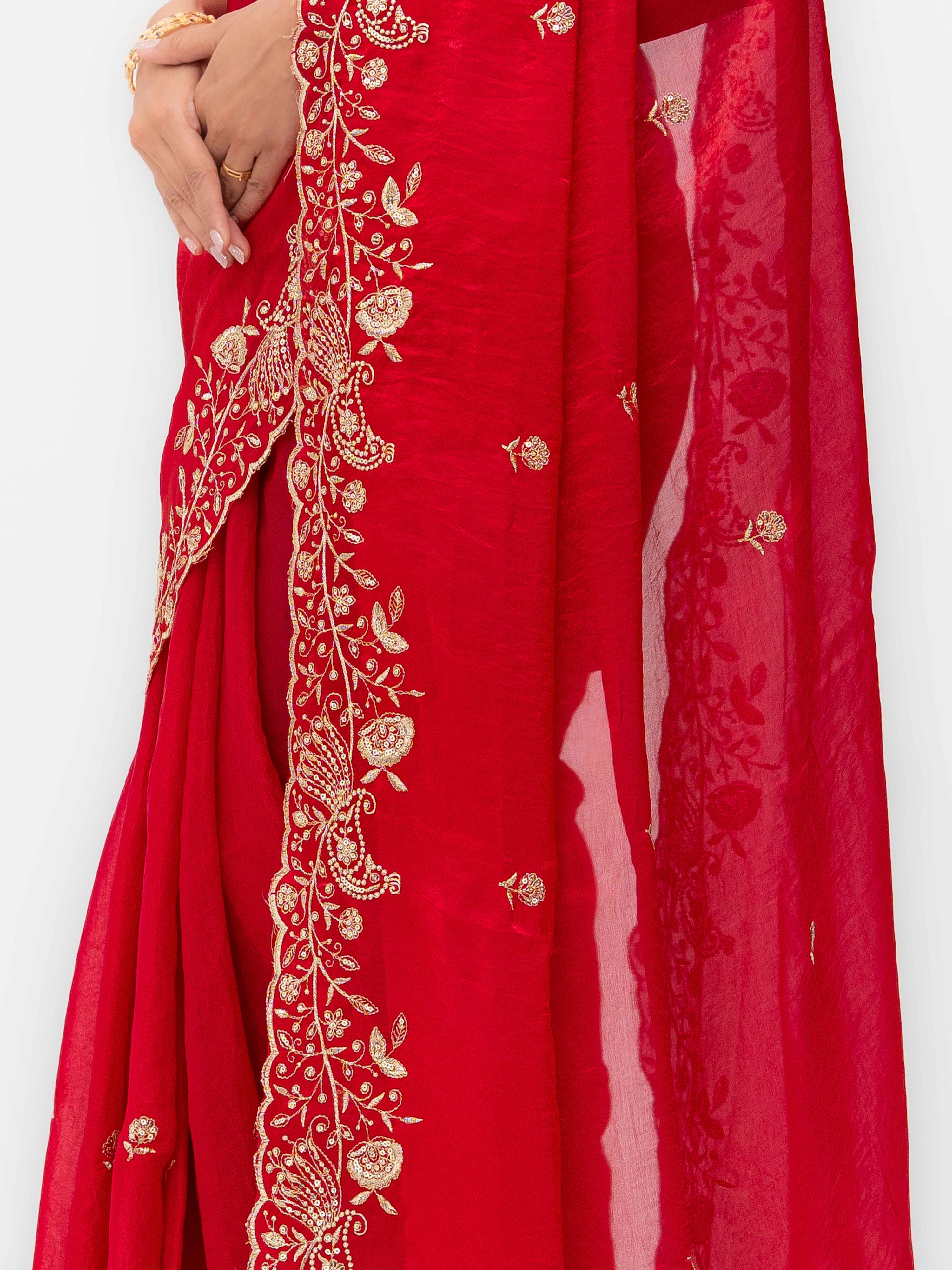 Red Jimmi Choo Saree