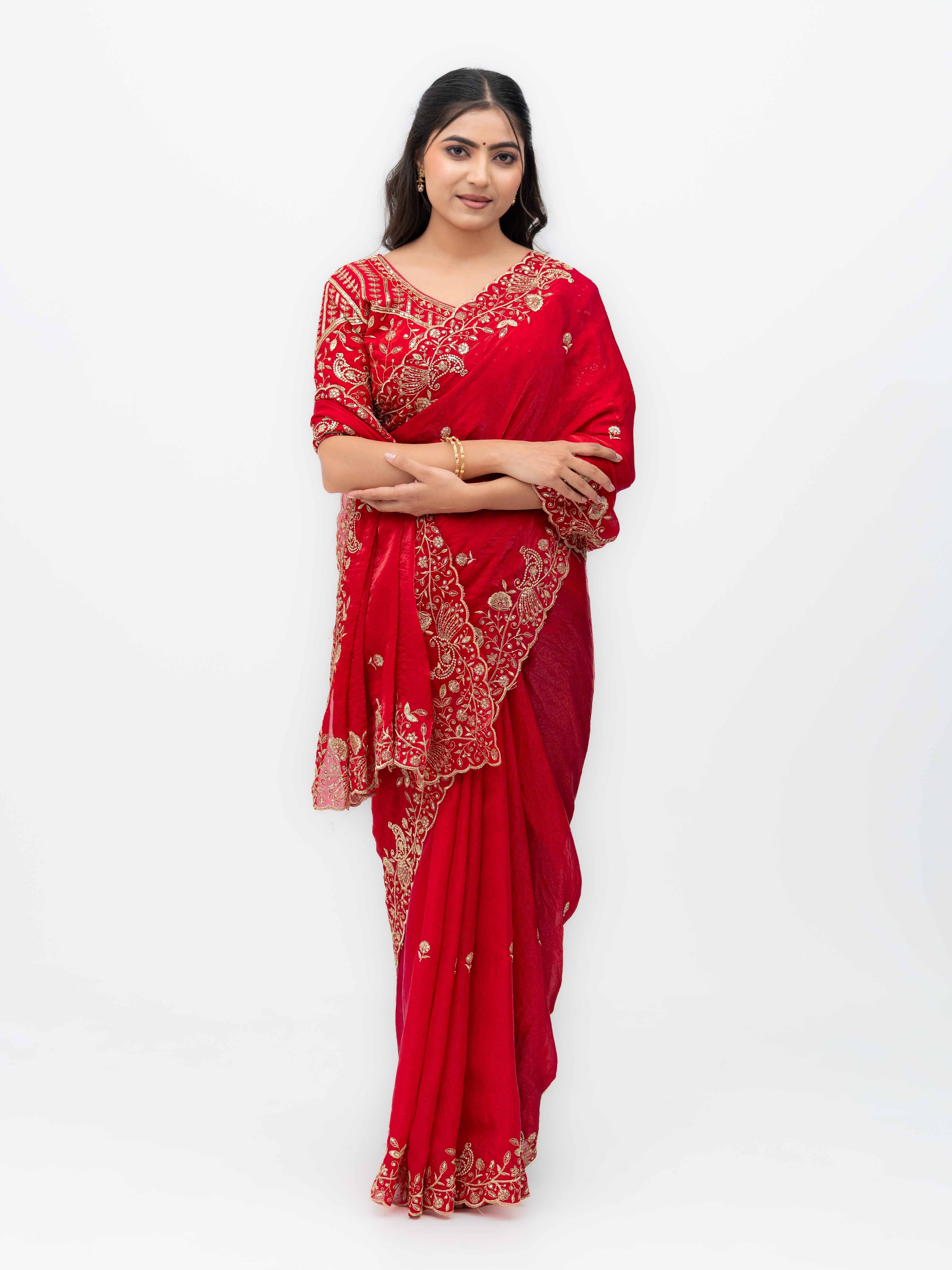 Red Jimmi Choo Saree