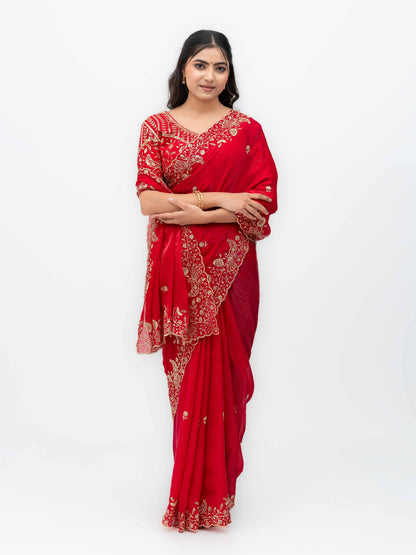 Red Jimmi Choo Saree