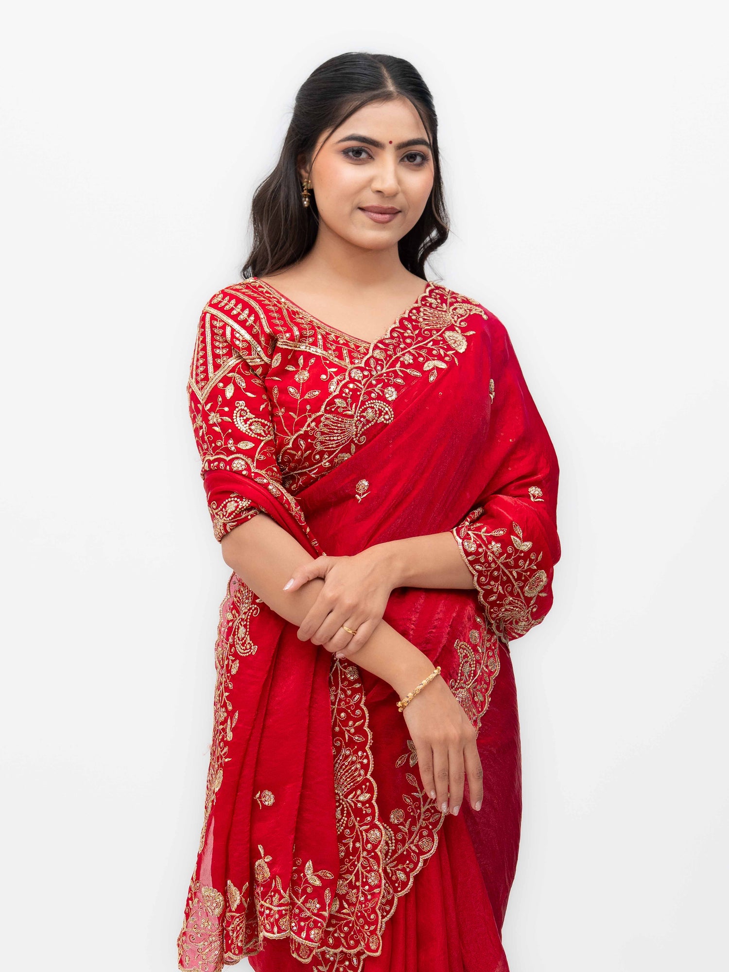 Red Jimmi Choo Saree