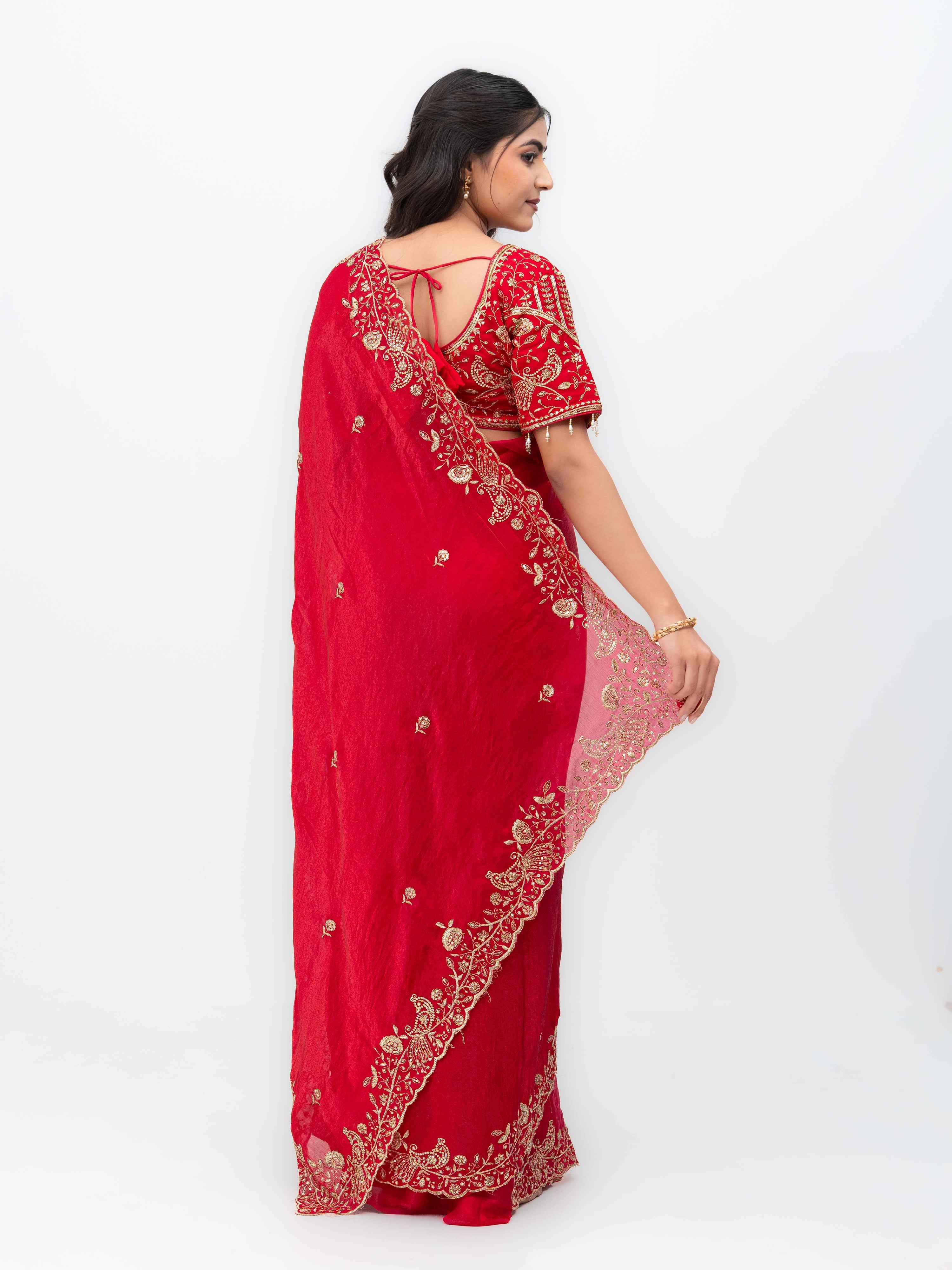 Red Jimmi Choo Saree