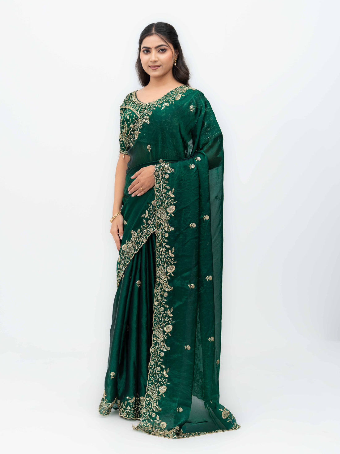 Green Jimmi Choo Saree