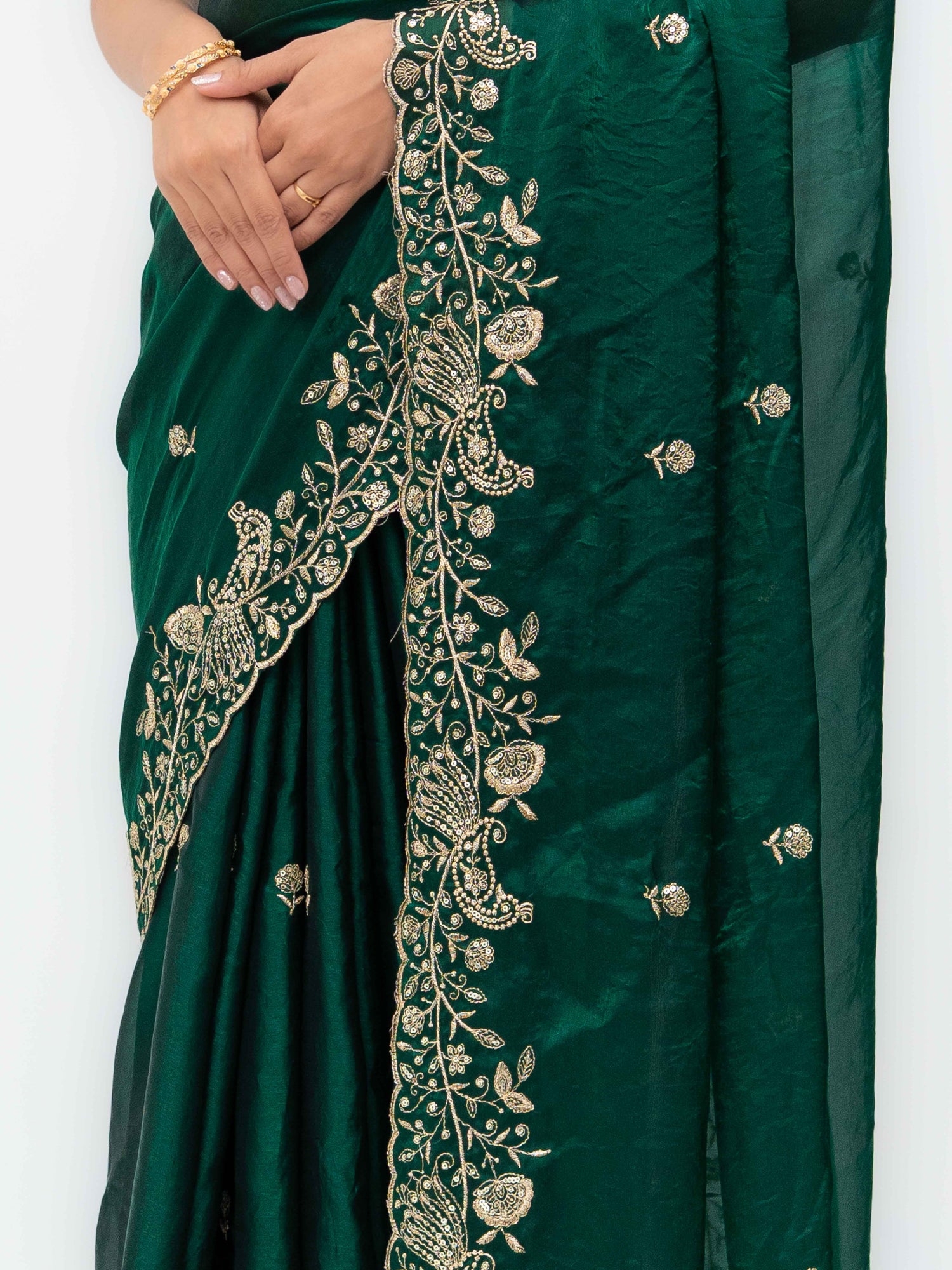 Green Jimmi Choo Saree
