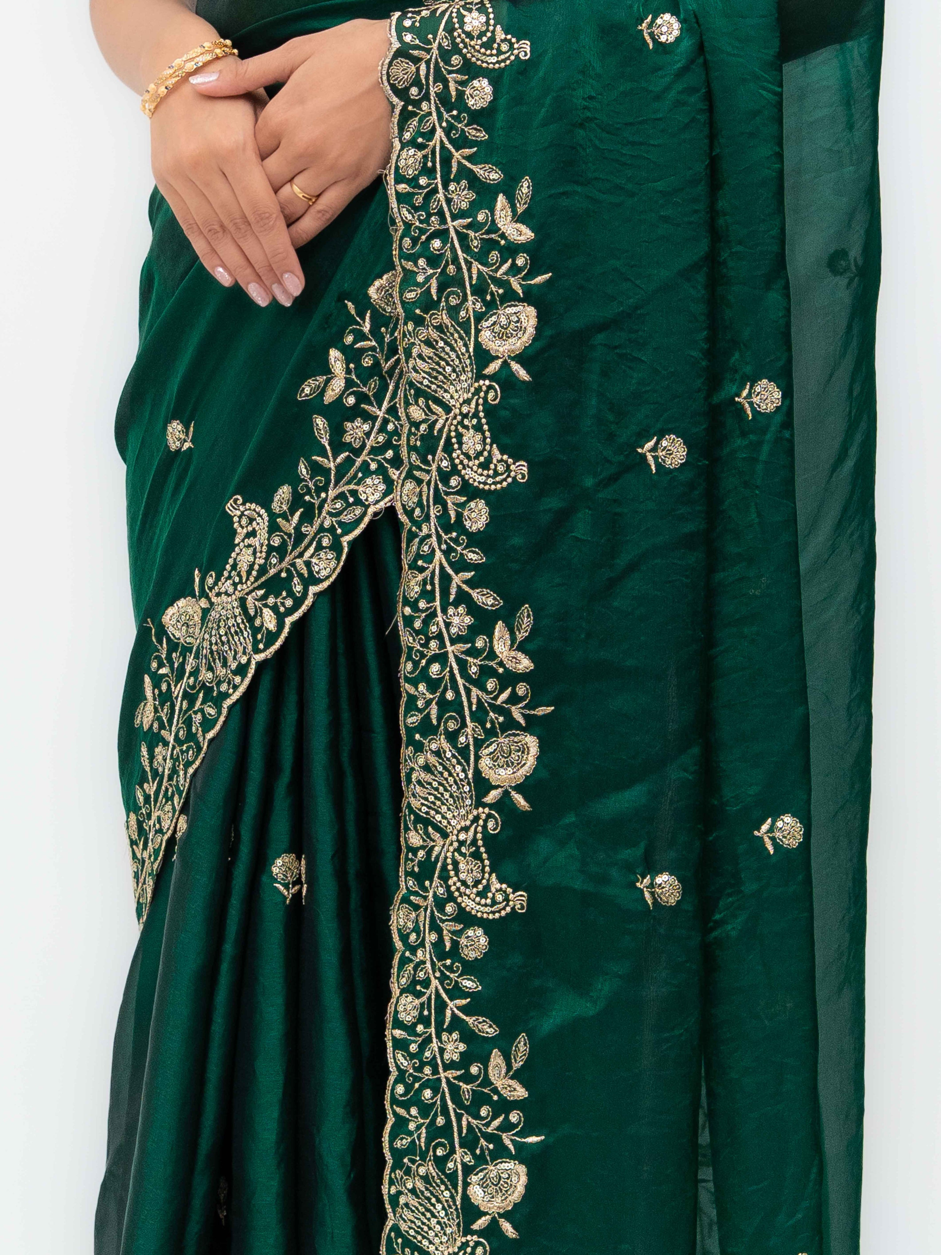 Green Jimmi Choo Saree