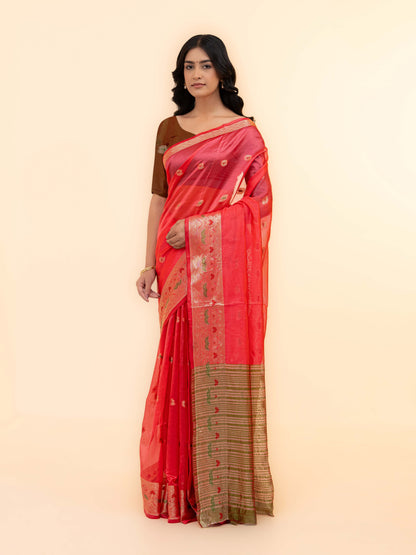 Pink Soft Silk Saree
