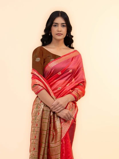Pink Soft Silk Saree