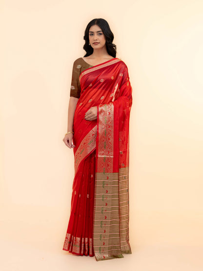 Red Soft Silk Saree