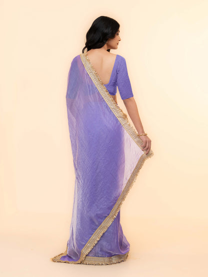 Purple Tissue Silk Saree