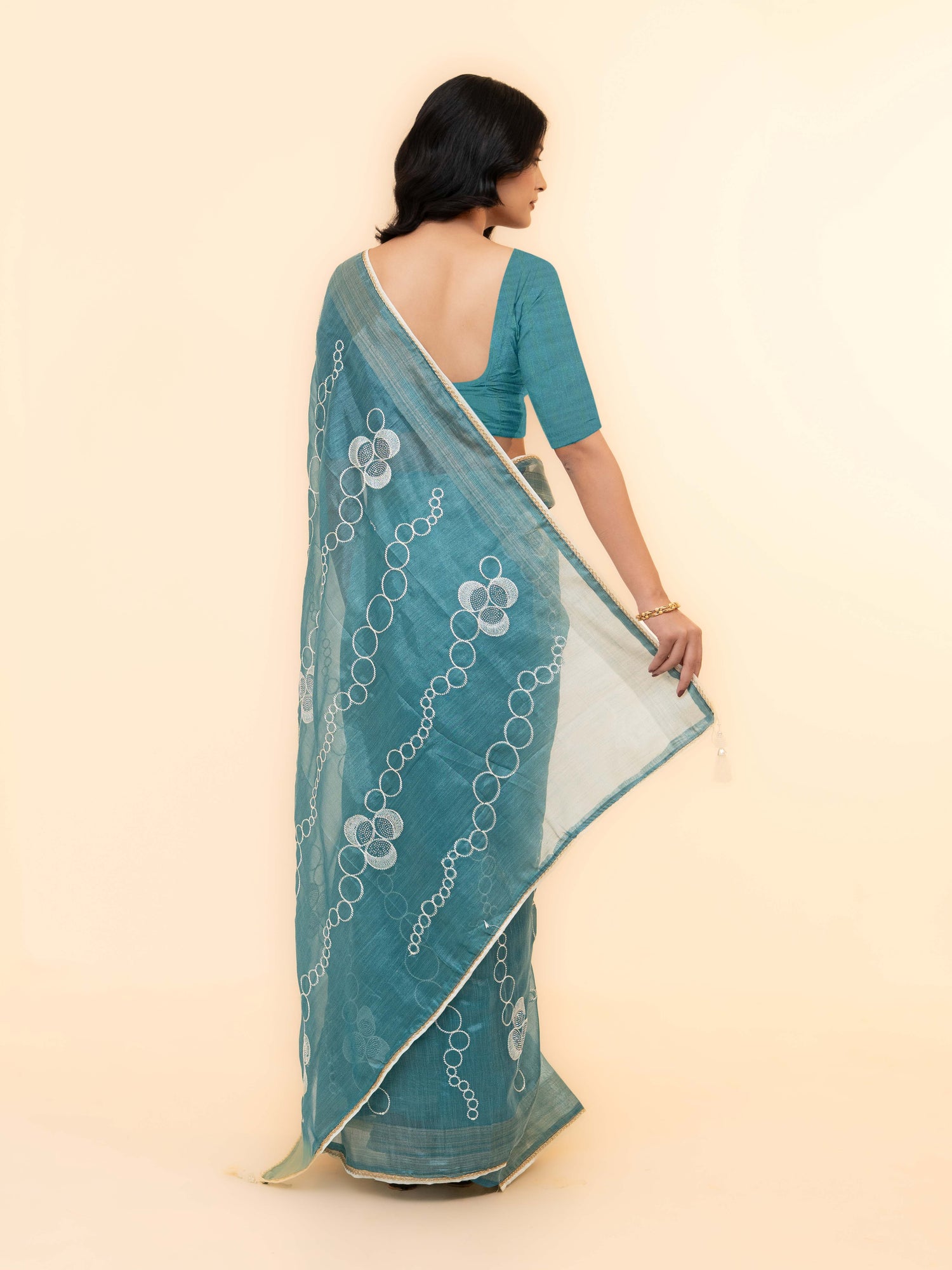 Sky Blue Tissue silk Saree