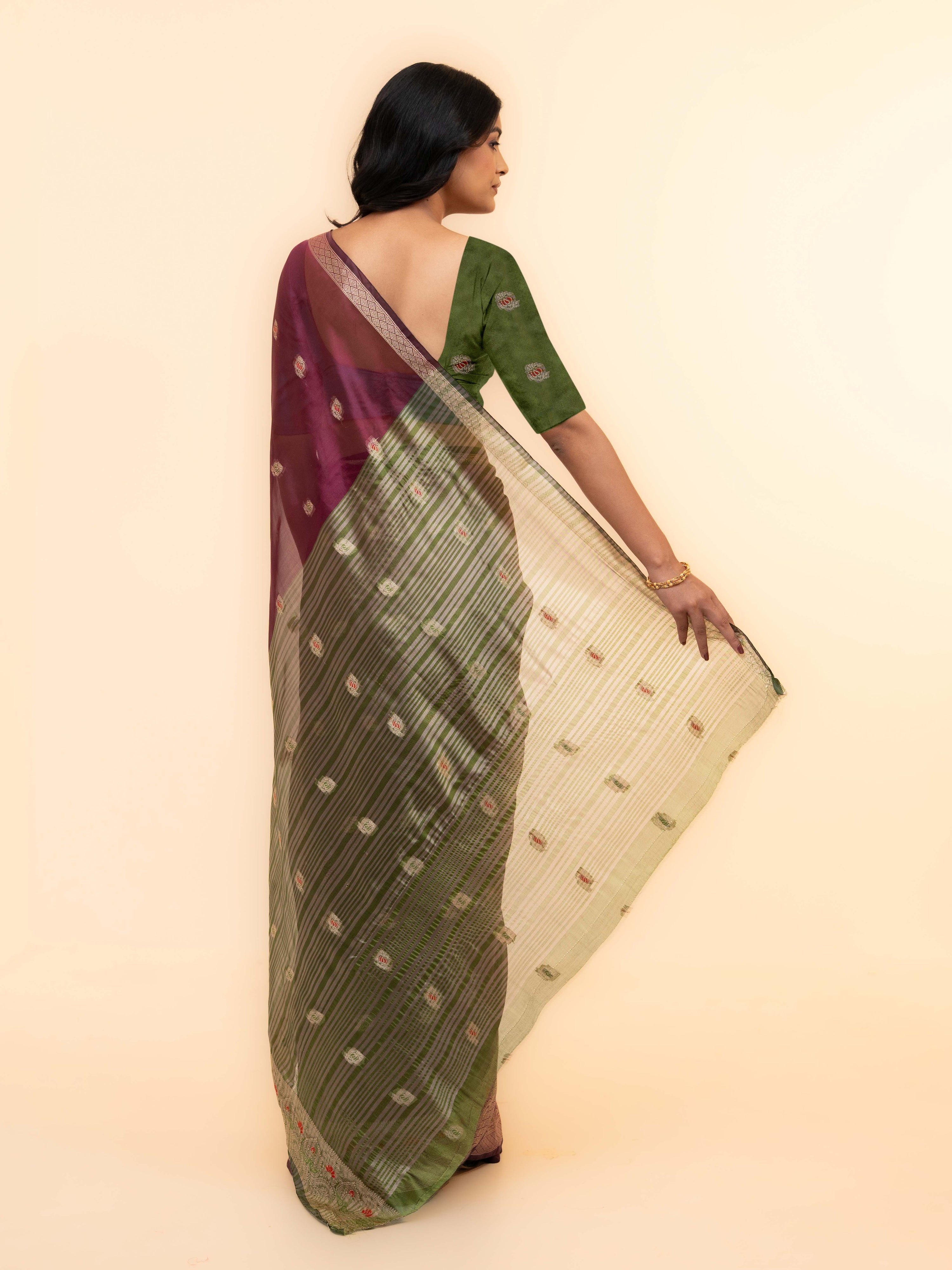 Wine Soft Silk Saree