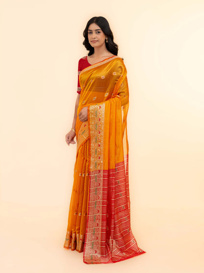 Yellow Soft Silk Saree