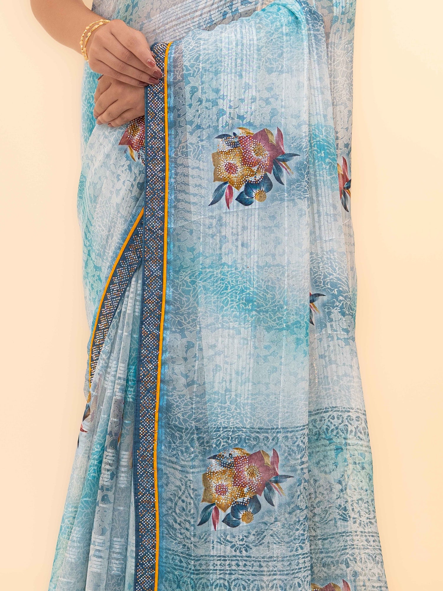 Mint Green Georgette Saree