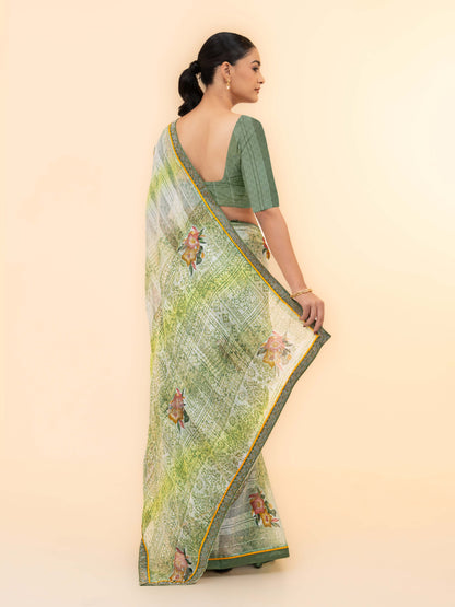 Light Green Georgette Saree