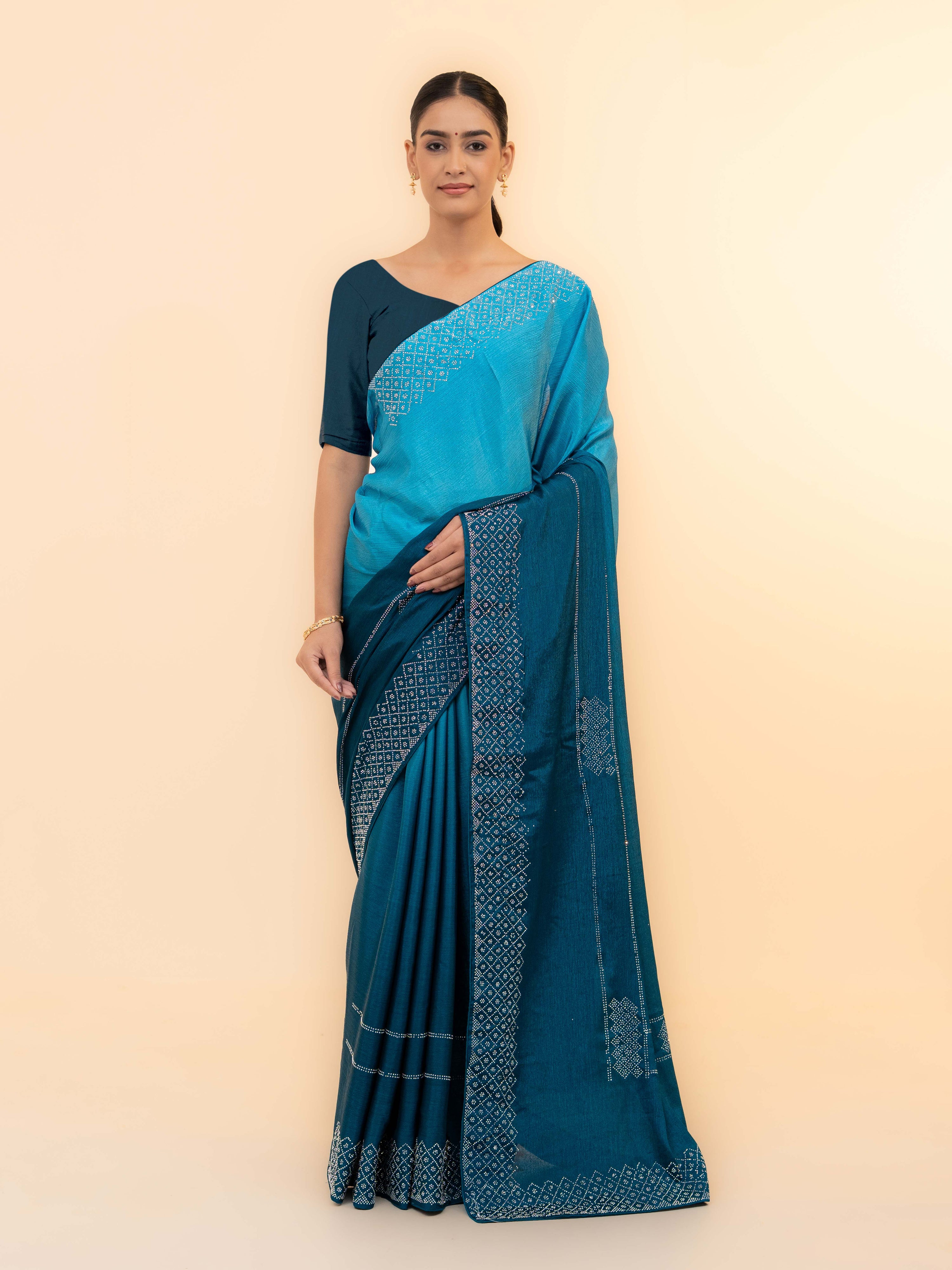 Navy Blue Soft Silk Saree