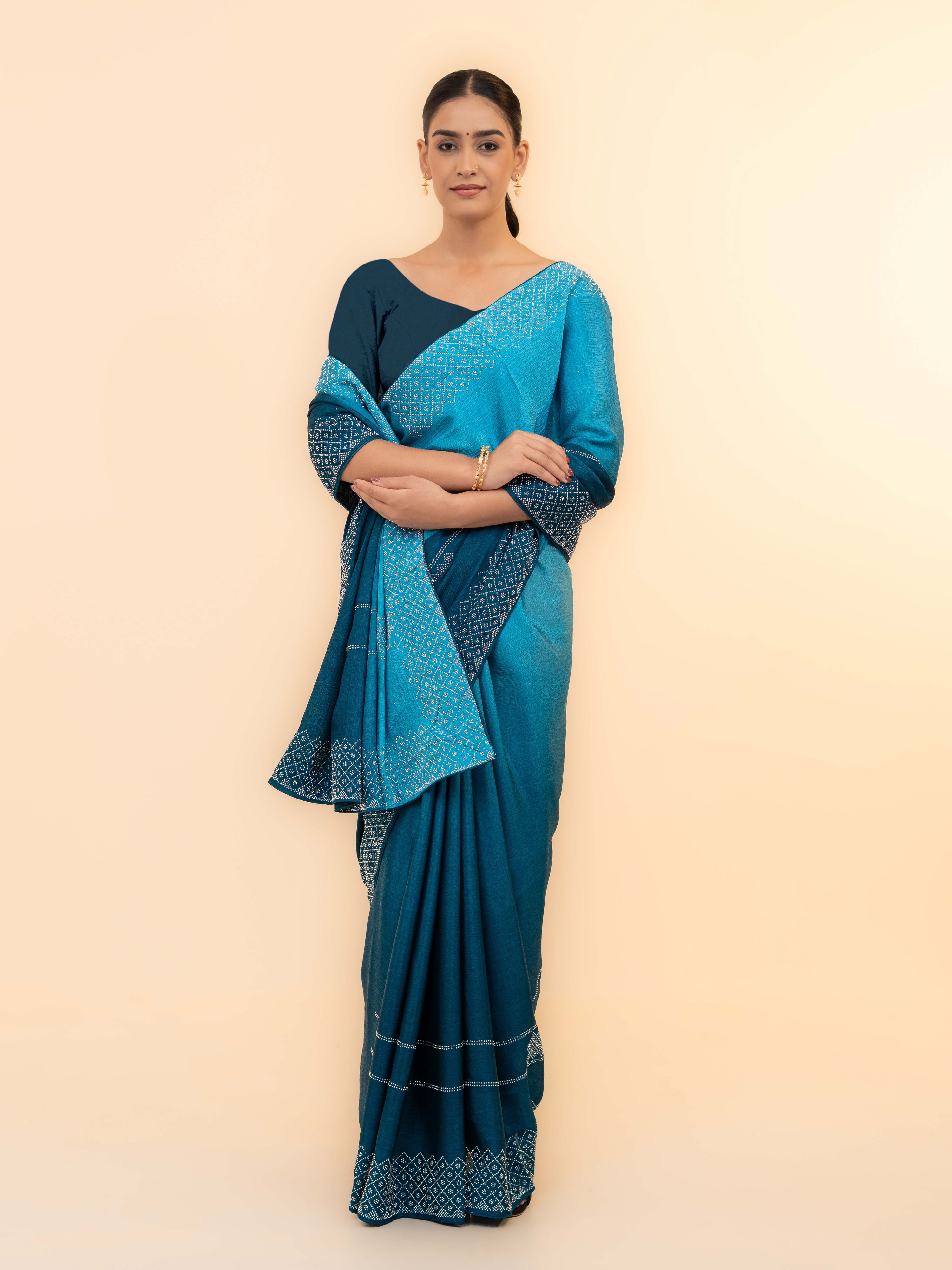 Navy Blue Soft Silk Saree