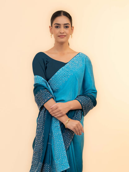 Navy Blue Soft Silk Saree