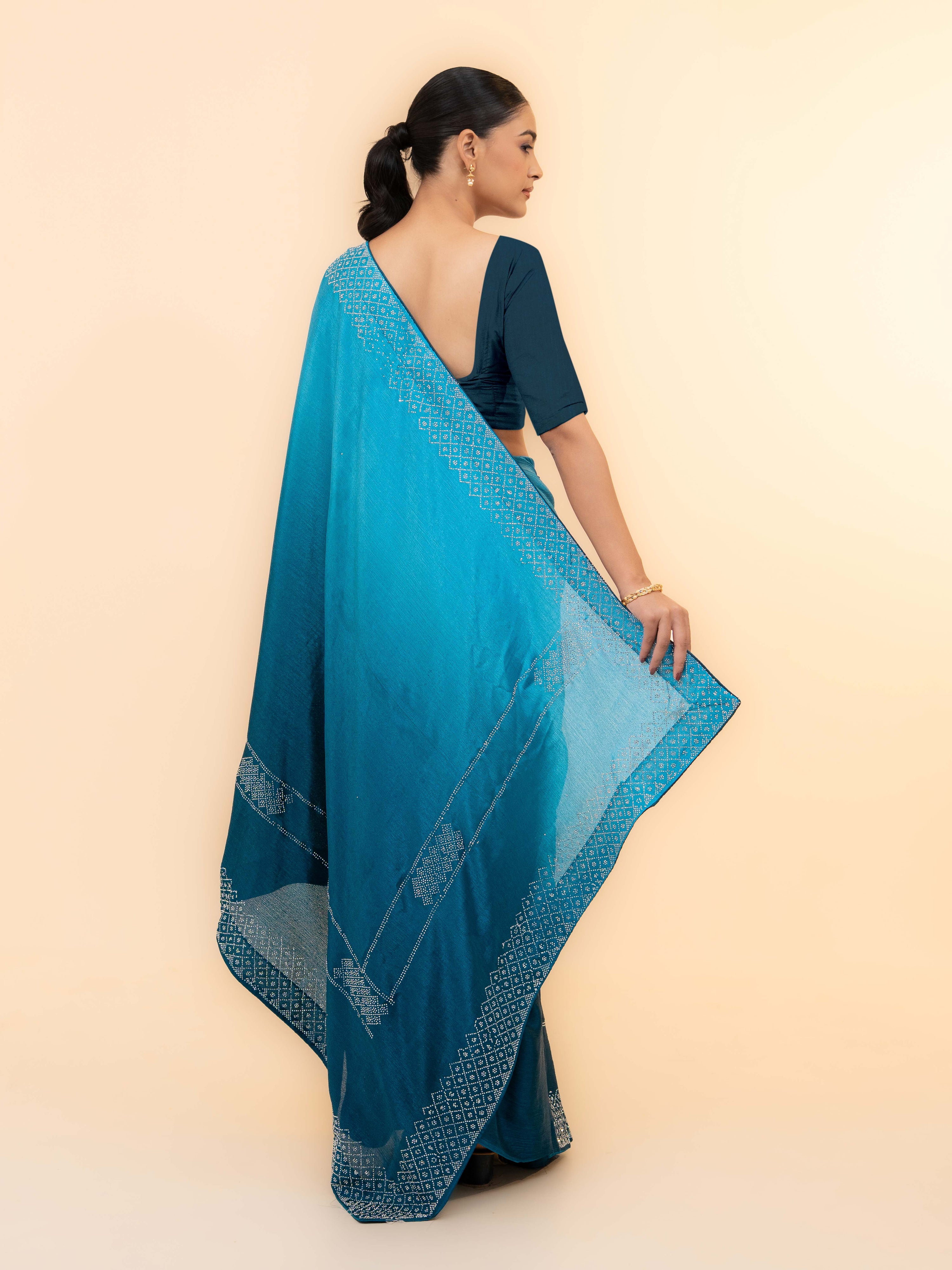 Navy Blue Soft Silk Saree
