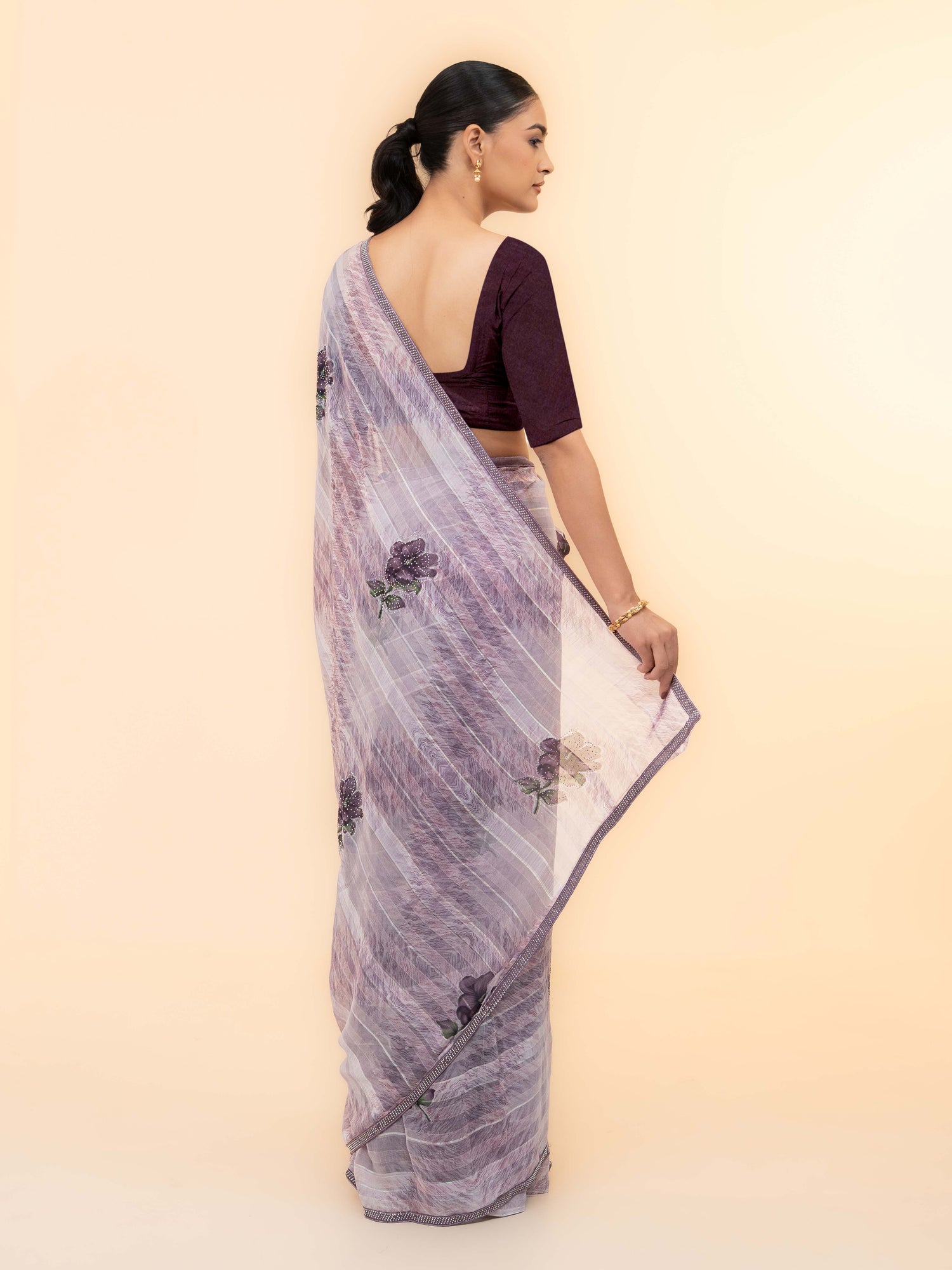 Light Purple Soft Georgette Saree
