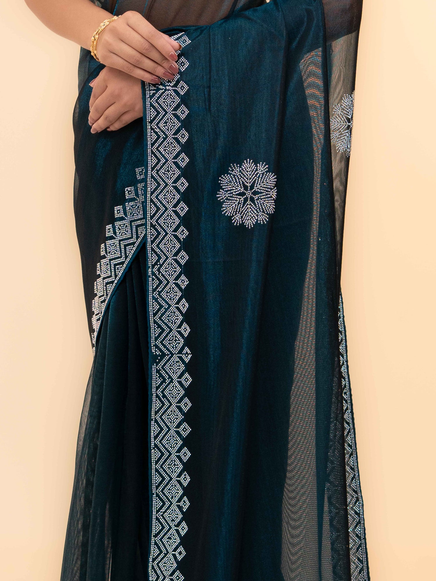 Navy Blue Soft Net Saree
