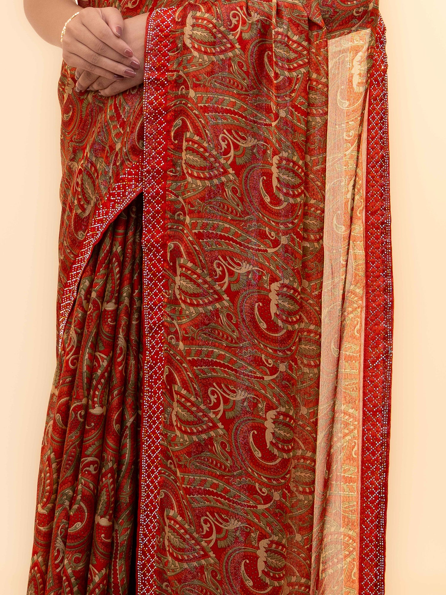 Red Soft Georgette Saree