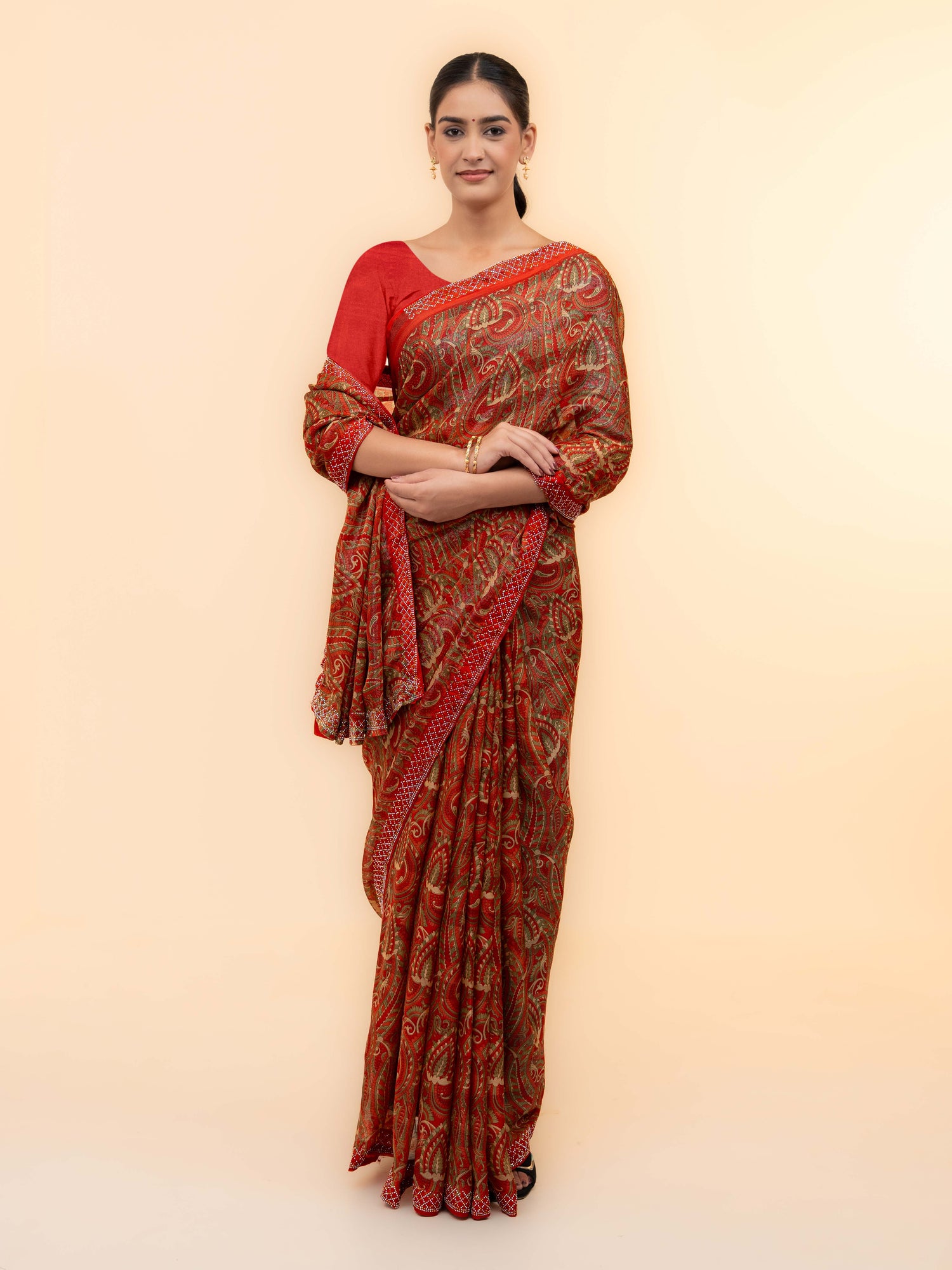 Red Soft Georgette Saree