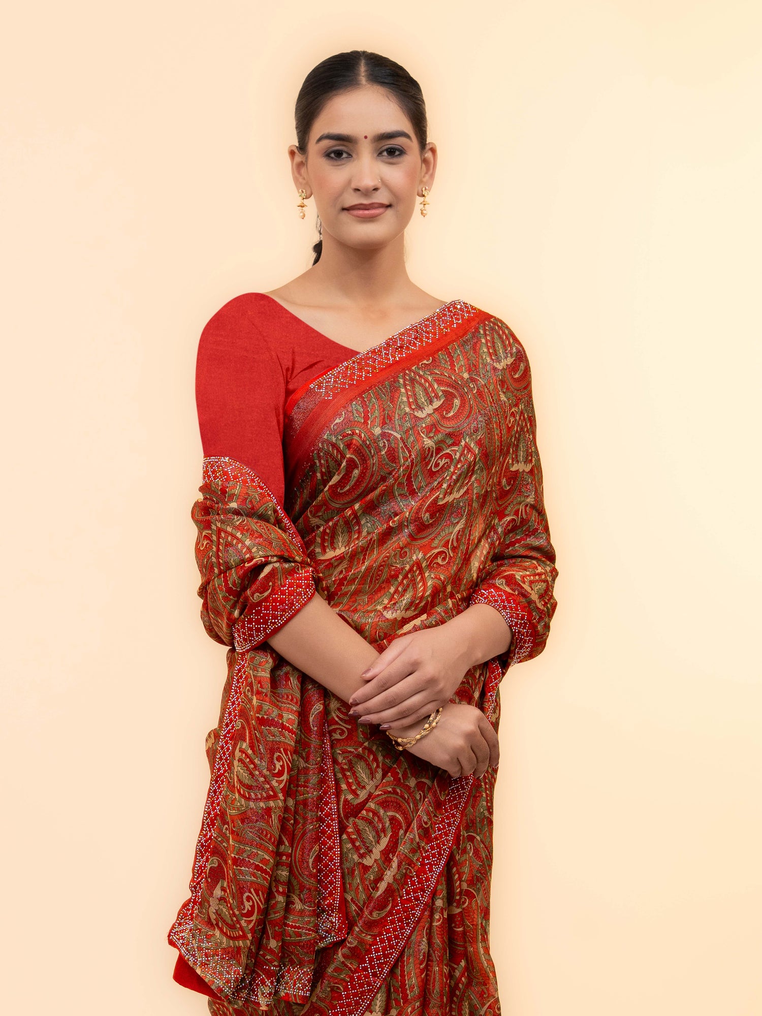 Red Soft Georgette Saree