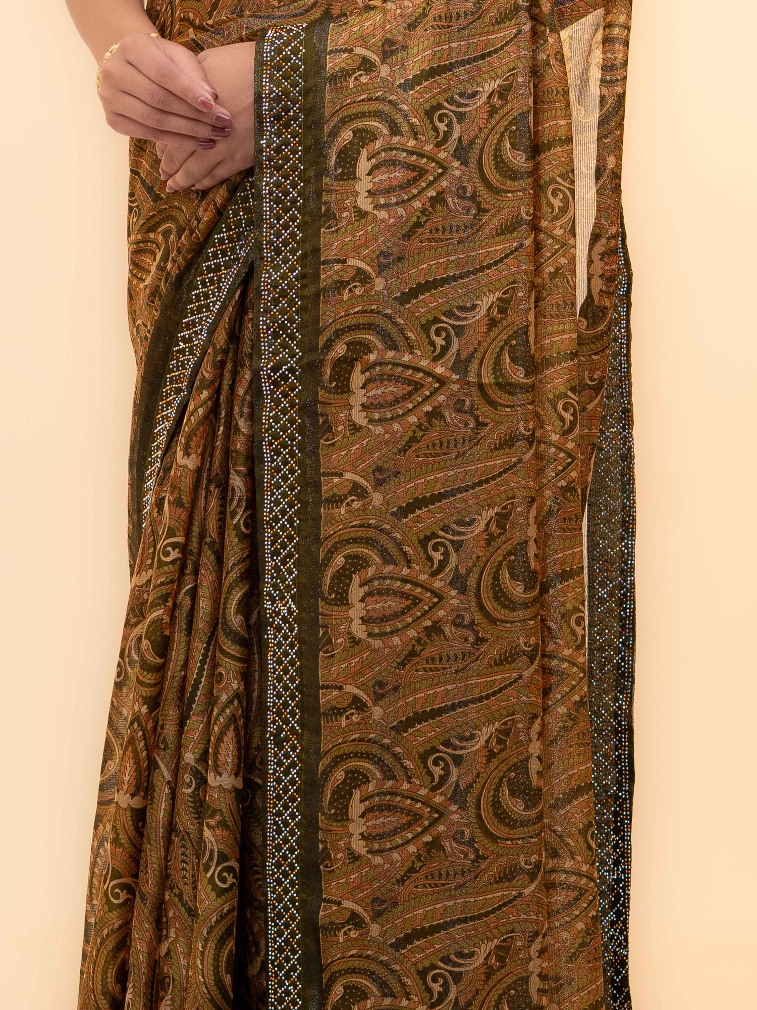 Mehendi Soft Georgette Saree