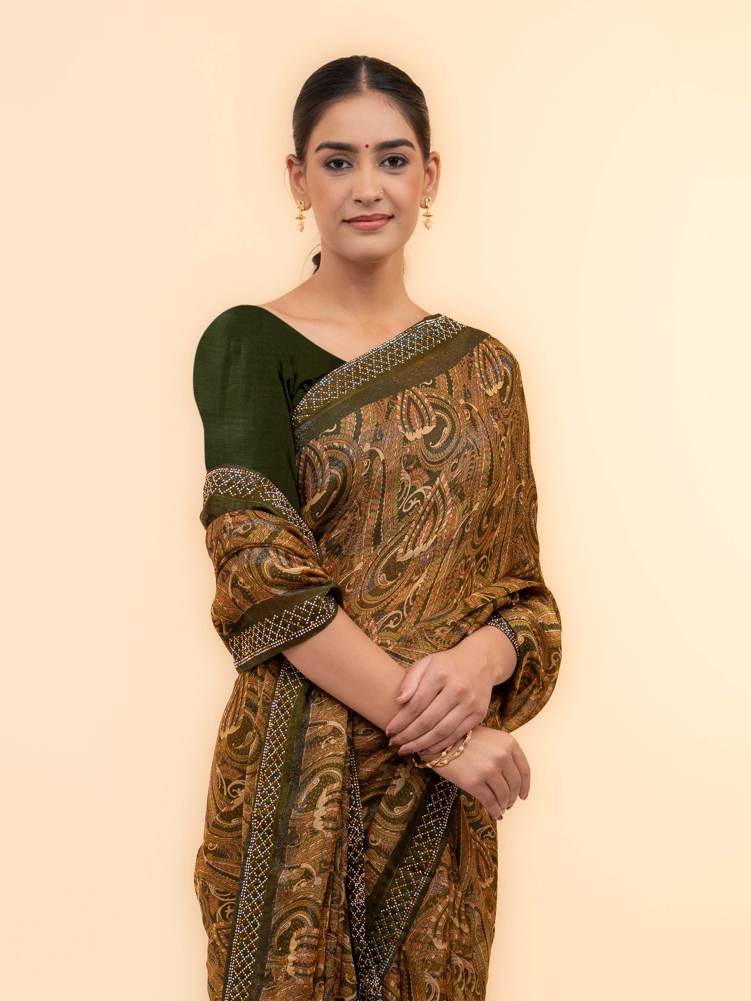 Mehendi Soft Georgette Saree