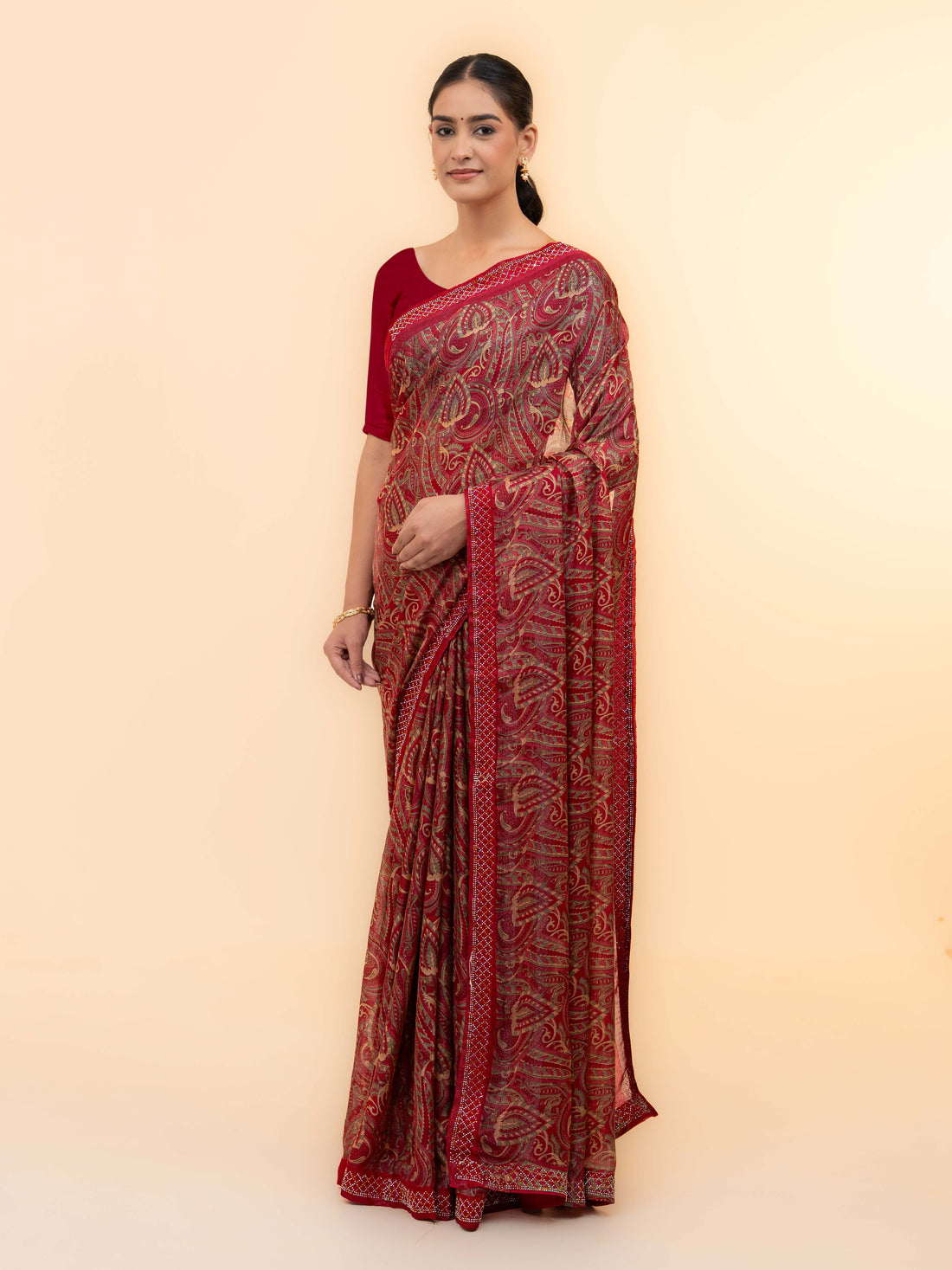 Pink Soft Georgette Saree