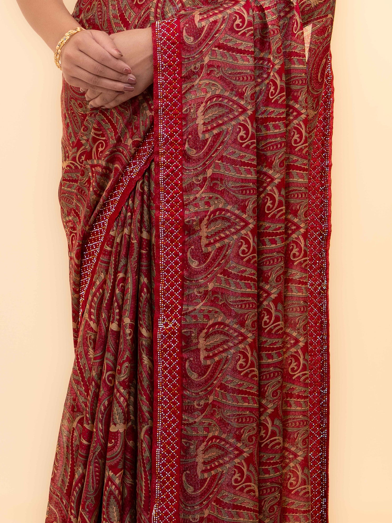 Pink Soft Georgette Saree