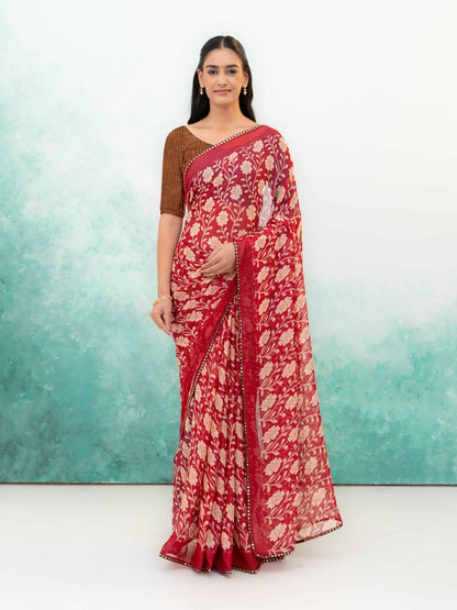 Rani Pink Soft Georgette Saree