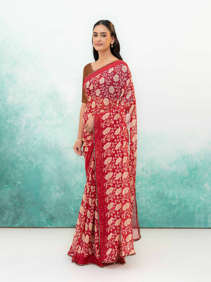 Rani Pink Soft Georgette Saree